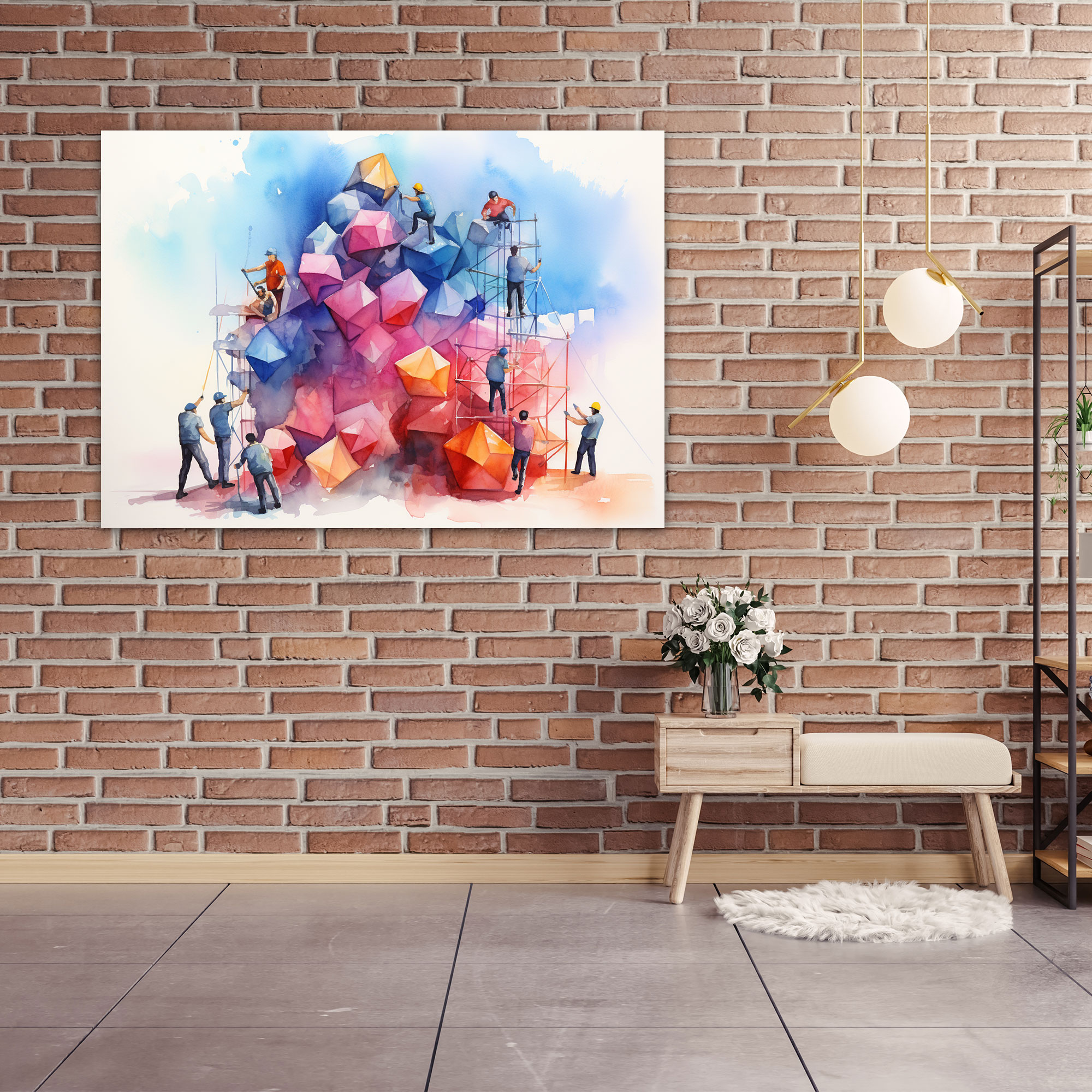 Blockchain Canvas Print - Blockchain, Group Of People, Captivating Decor, Visually Appealing Decor