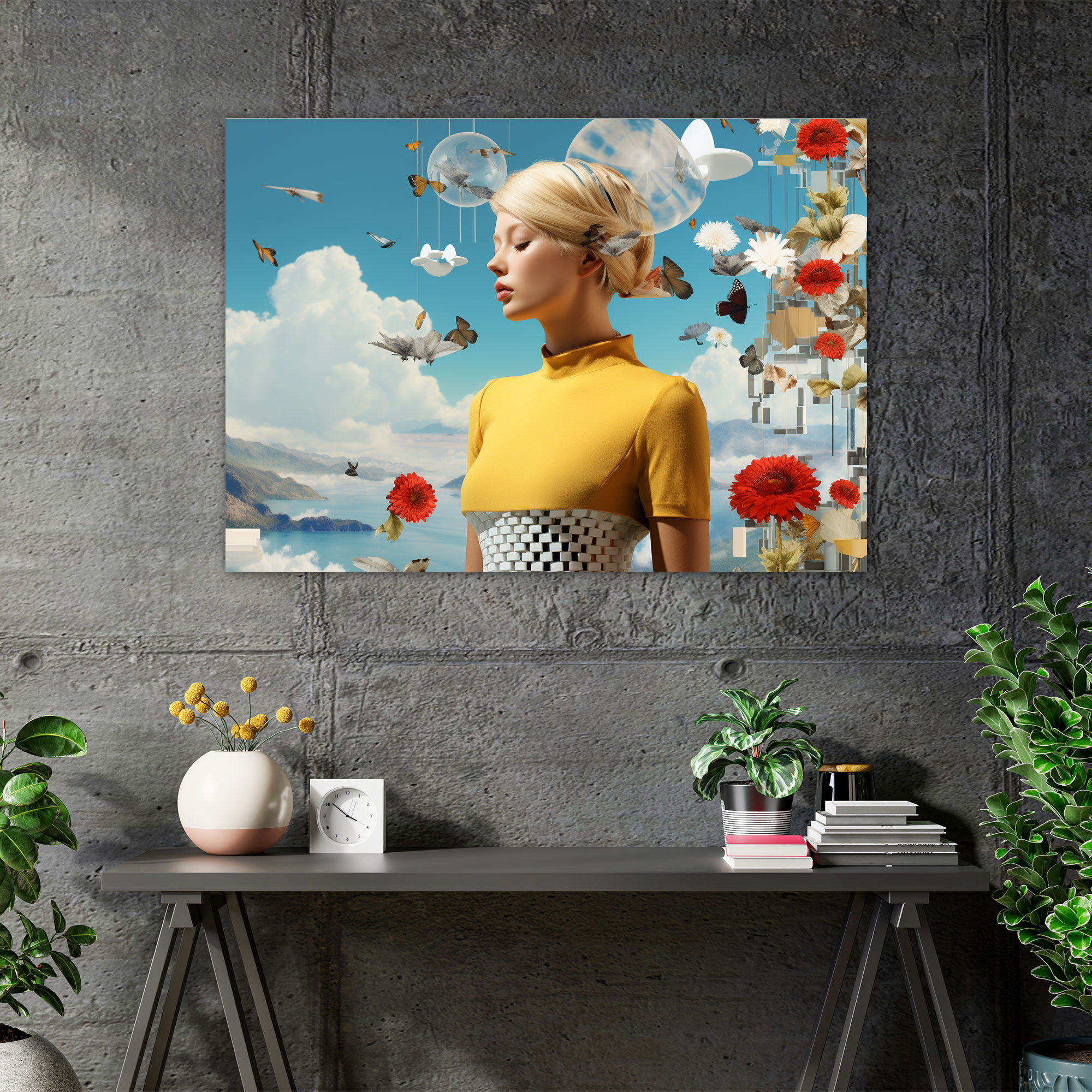Blockchain Wall Decoration - Blockchain, Imagination Decor, Nature Elements, Canvas
