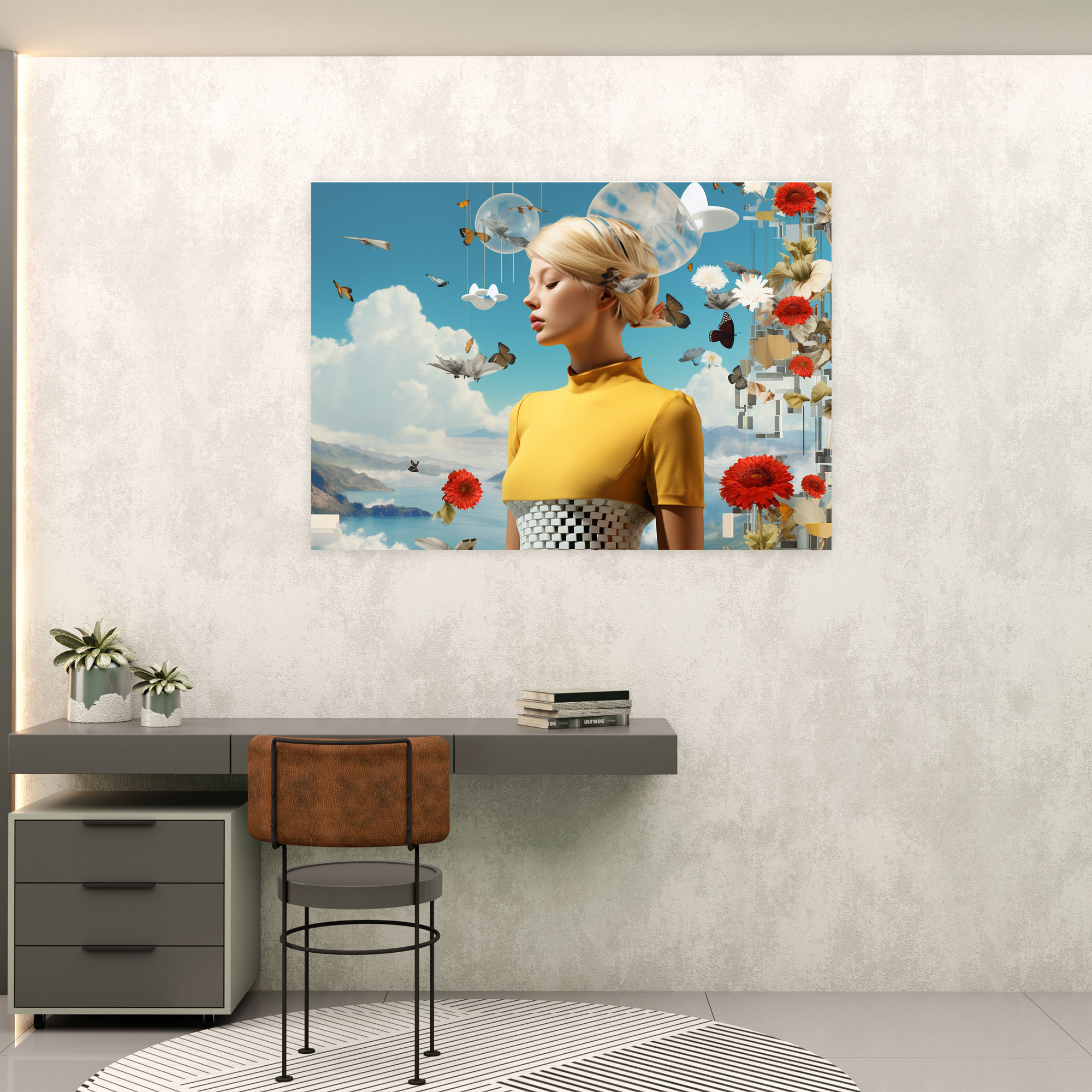 Blockchain Wall Decoration - Blockchain, Imagination Decor, Nature Elements, Canvas