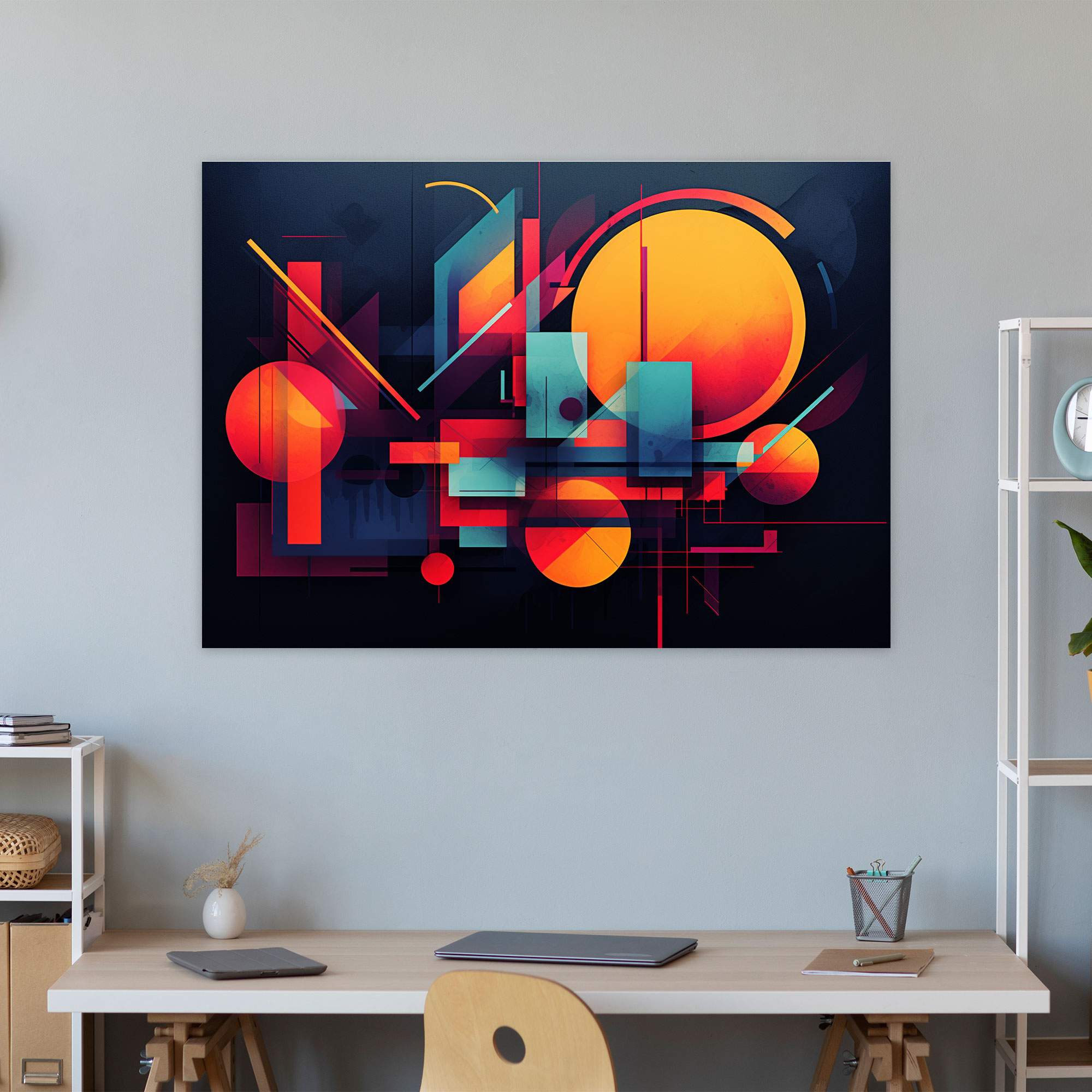 Blockchain Abstract Canvas Print - Blockchain, Wall Decoration, Canvas, Canvas Print