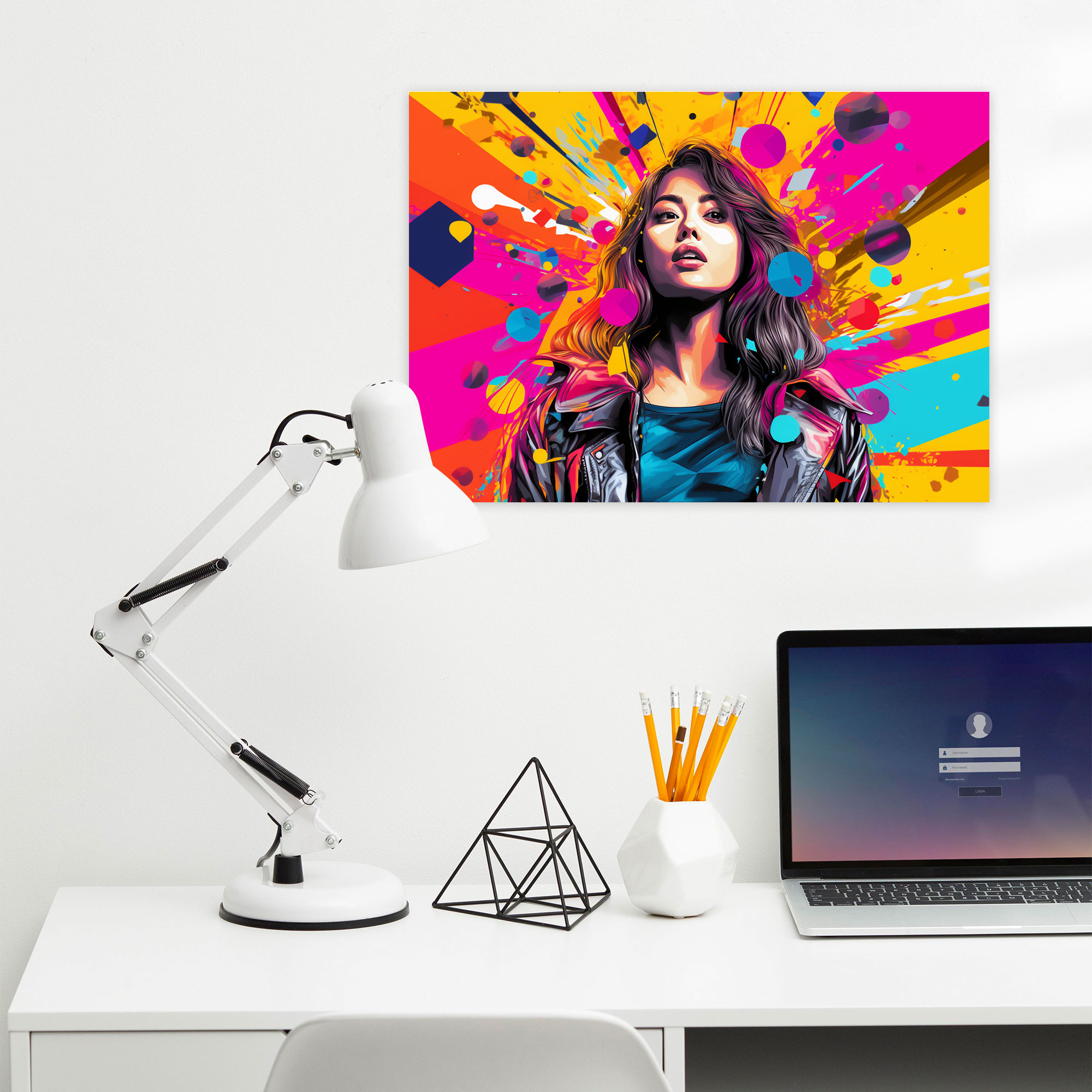 Pop Art Blockchain Canvas Print - Blockchain, Bold Compositions, Canvas Print, Vibrant Colors