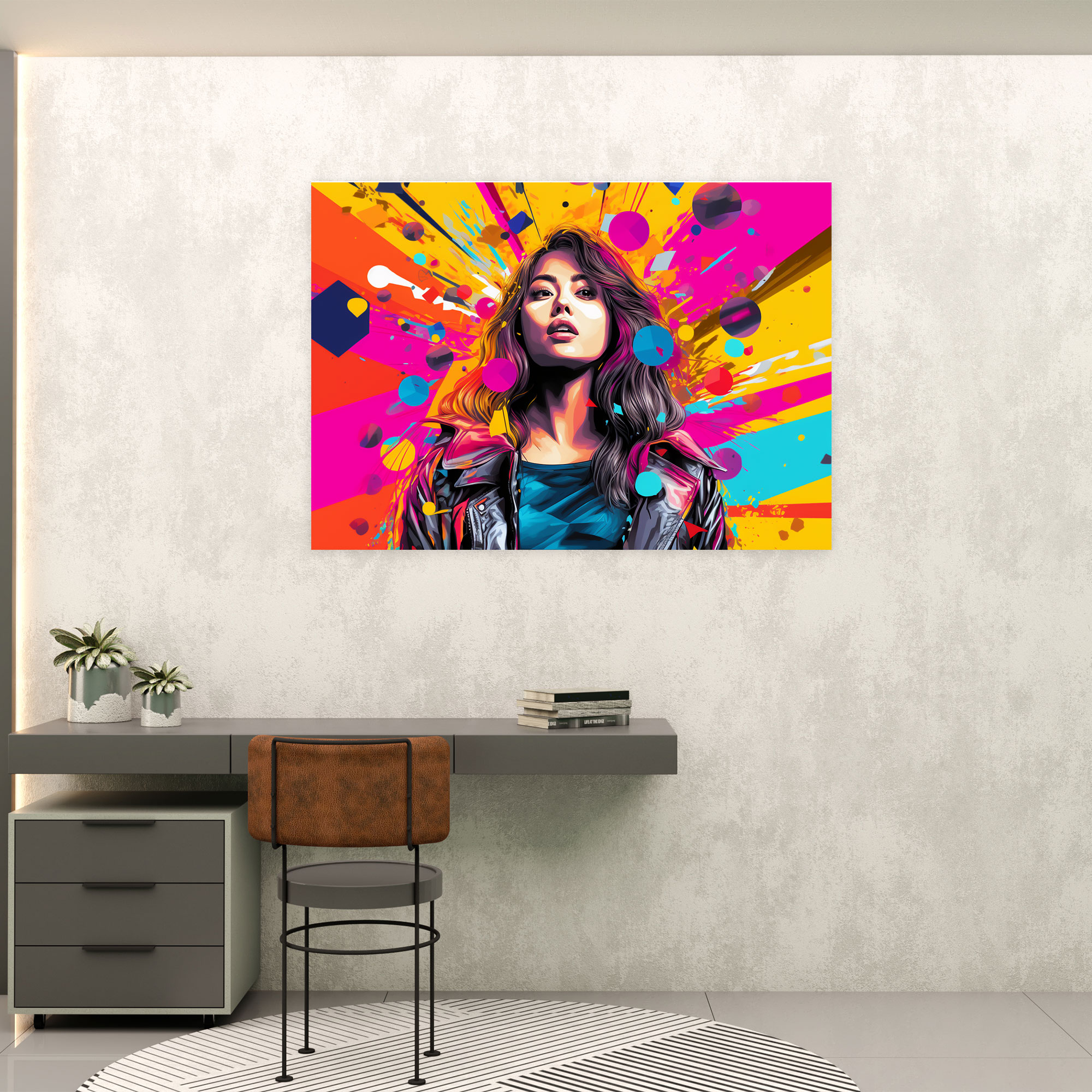 Pop Art Blockchain Canvas Print - Blockchain, Bold Compositions, Canvas Print, Vibrant Colors
