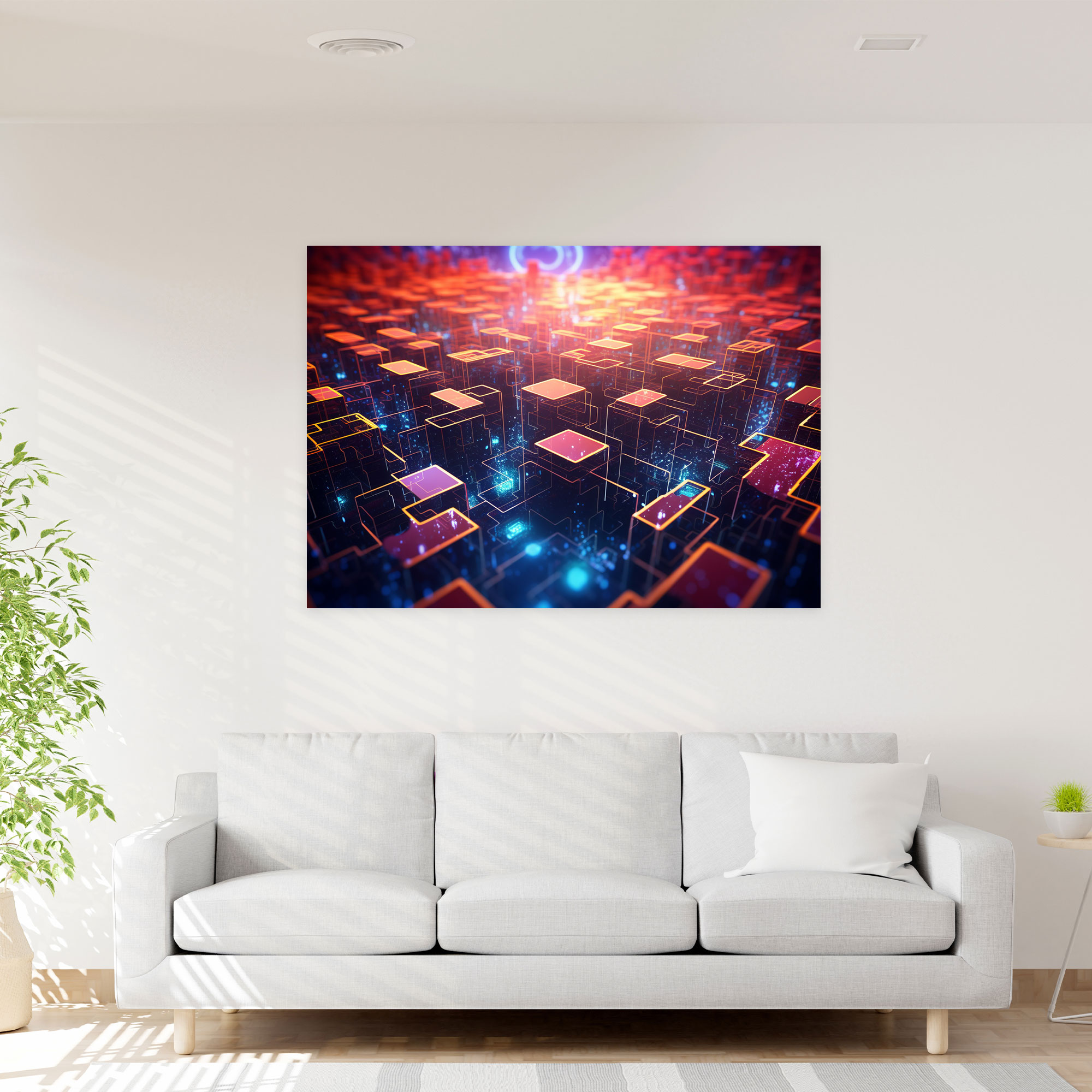 Blockchain Network Wall Art - Blockchain, Home Decoration, Blockchain, Blockchain Connections