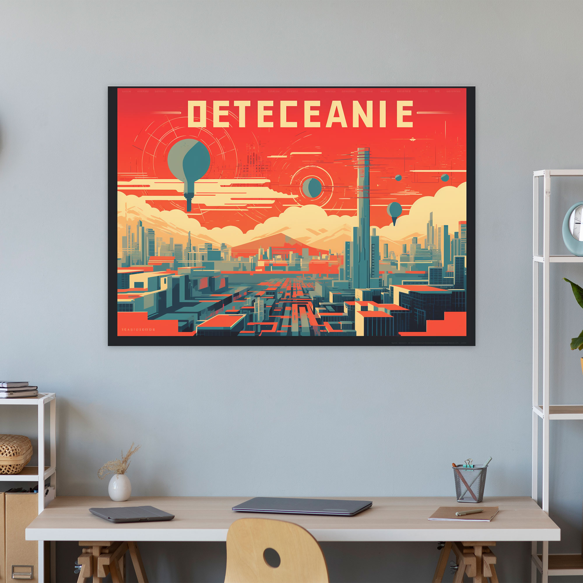 Blockchain Retro Poster - Blockchain, Wall Art, Typography, Canvas Print