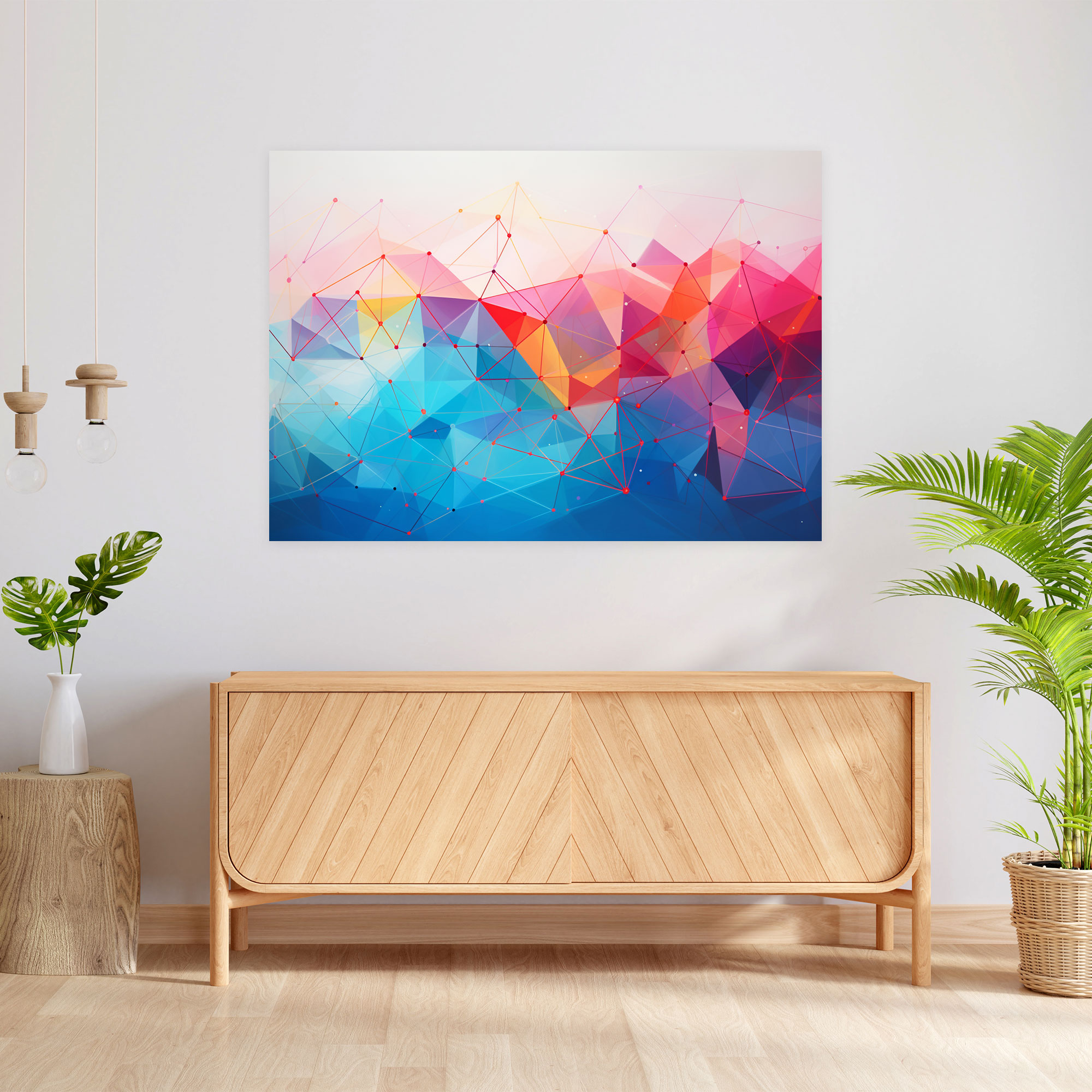 Blockchain Geometric Wall Art - Blockchain, Interconnectedness, Blockchain, Security