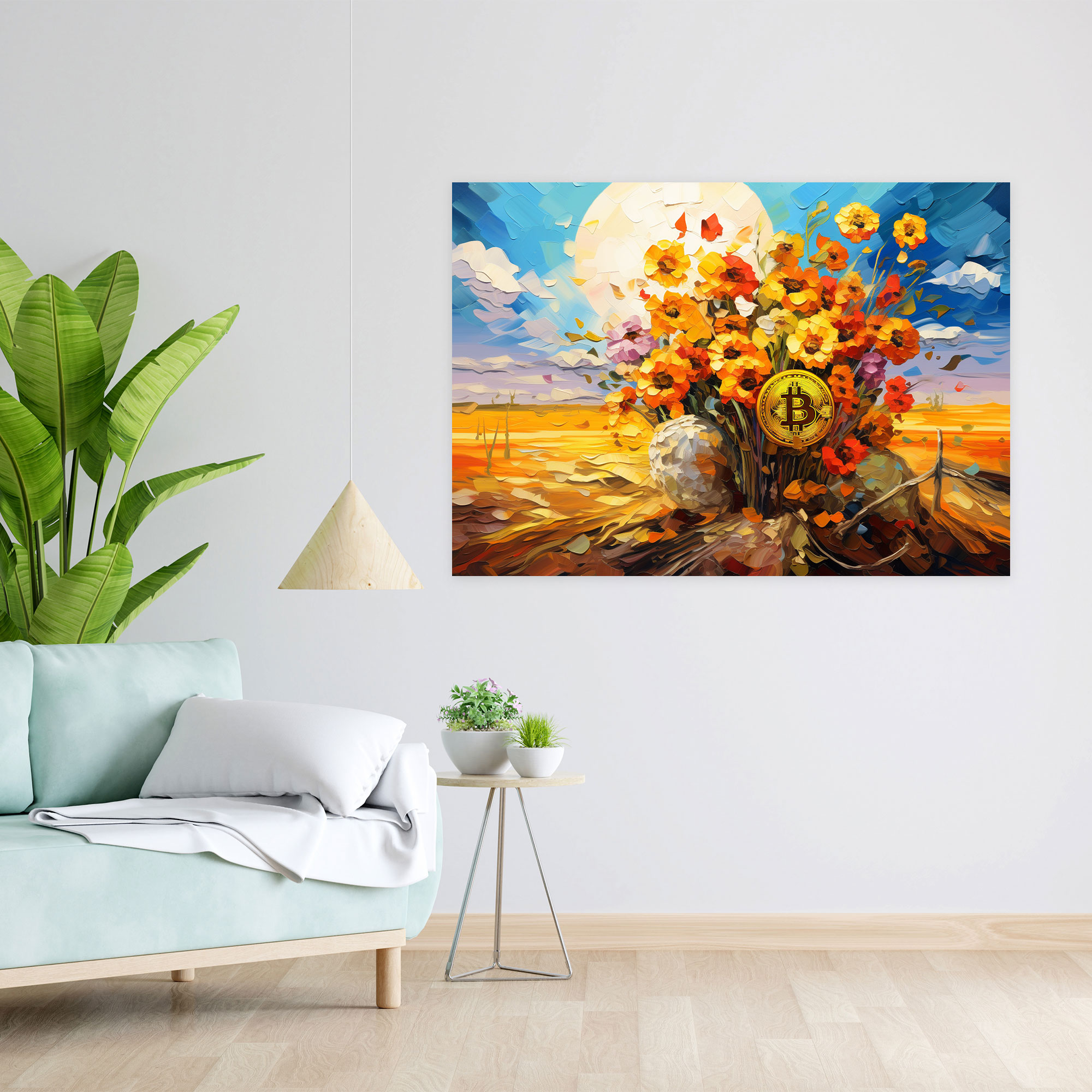 Blockchain Blooms Canvas Print - Blockchain, Wall Decoration, Wall Art, Canvas Print
