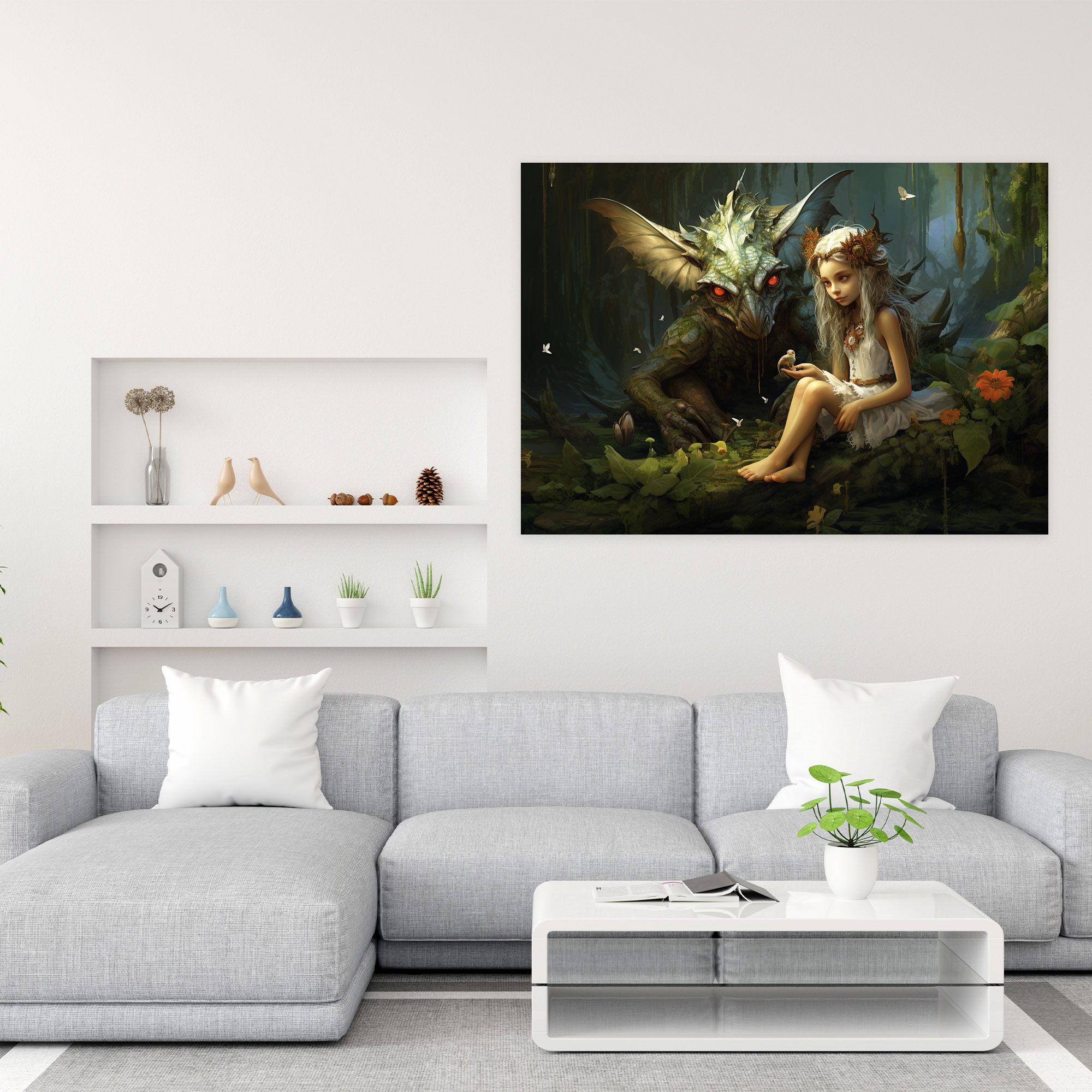 Blockchain Fantasy Art Canvas Print - Blockchain, Canvas Wall Art, Enchanted Worlds, Canvas Print