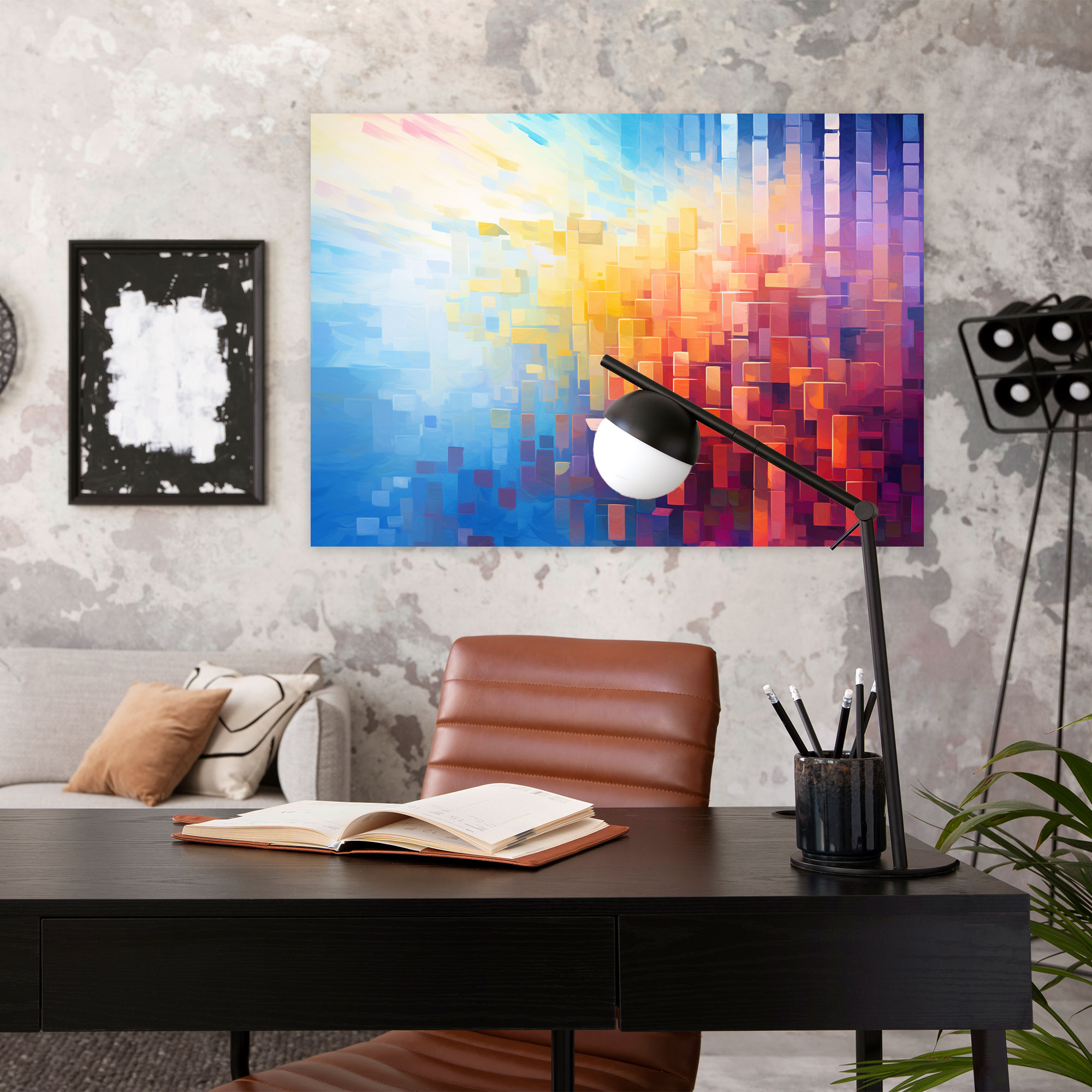 Blockchain Impressionist Wall Art - Blockchain, Canvas, Wall Decoration, Wall Art
