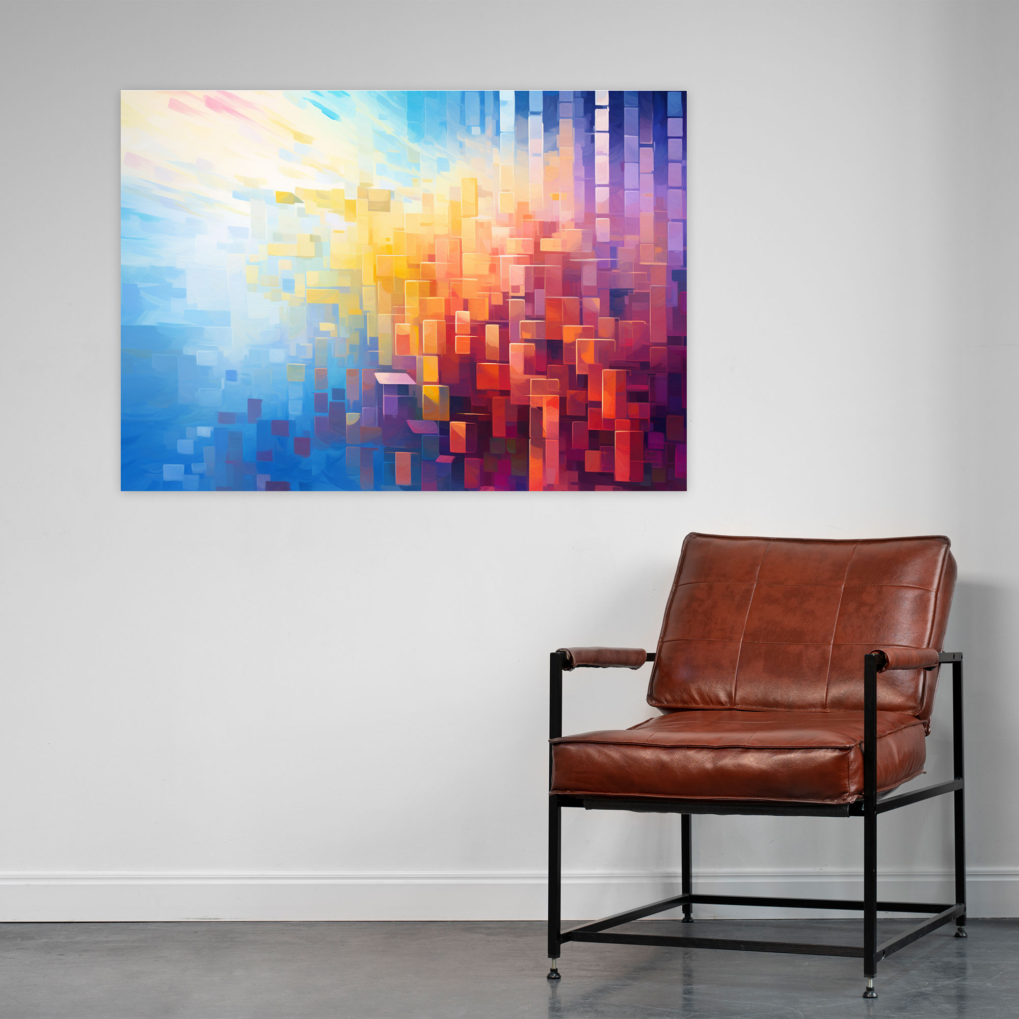 Blockchain Impressionist Wall Art - Blockchain, Canvas, Wall Decoration, Wall Art