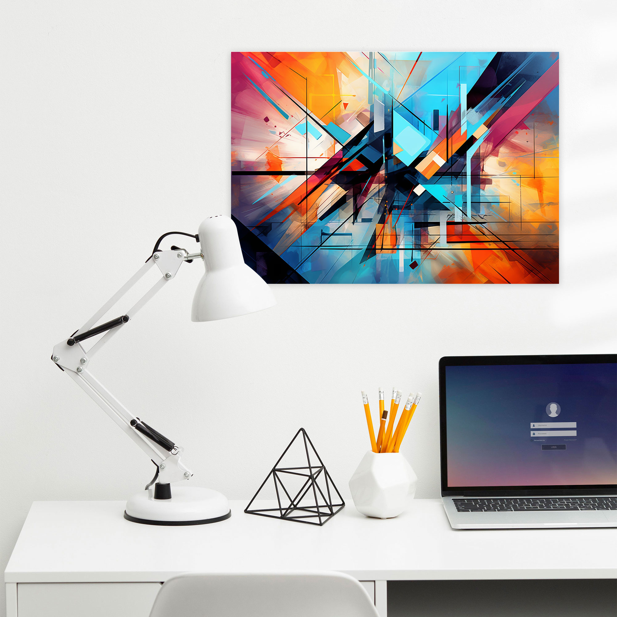 Blockchain Abstract Canvas Print - Blockchain, Modern Painting, Wall Art, Canvas