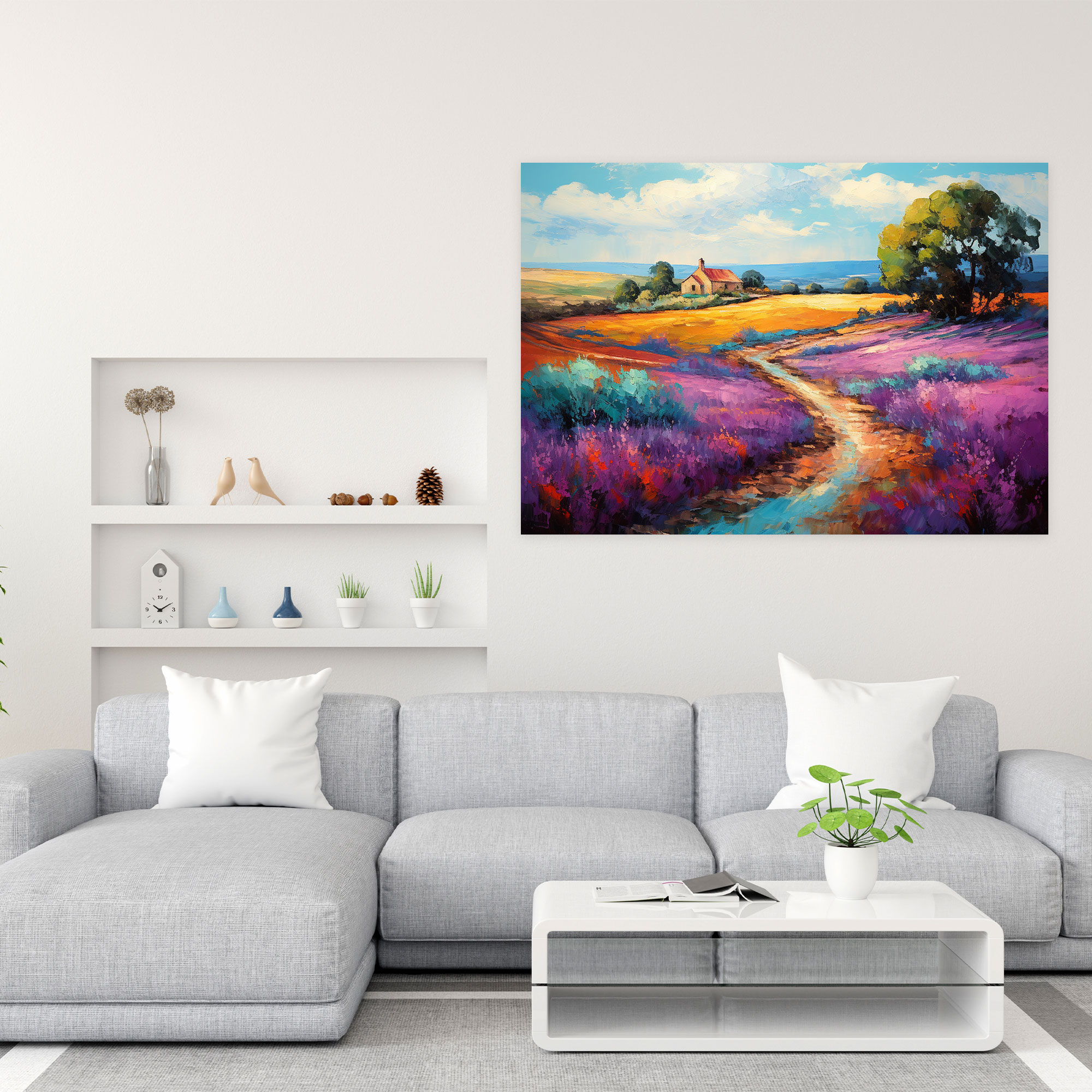 Blockchain Landscape Canvas Print - Blockchain, Wall Decoration, Impressionist Art, Canvas