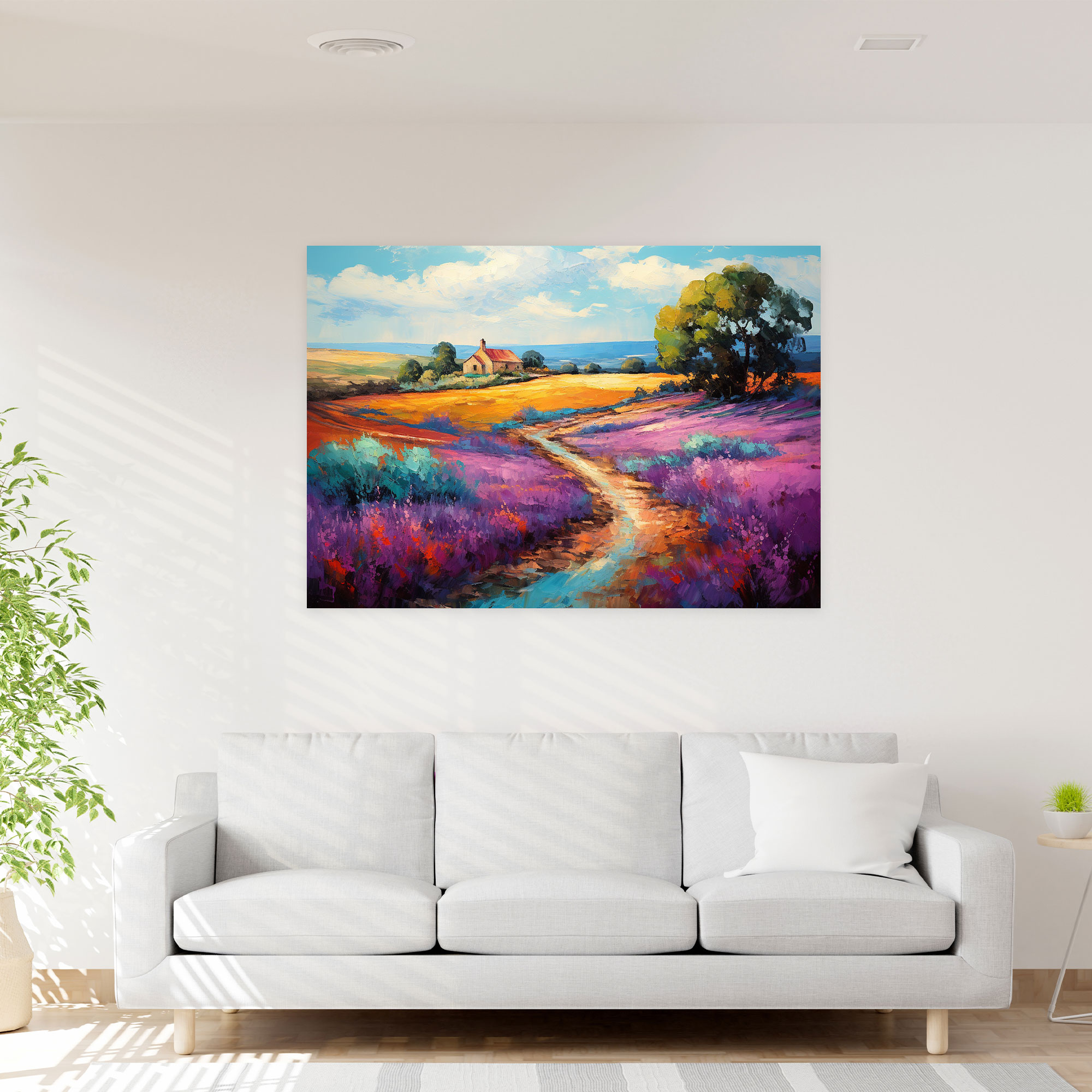 Blockchain Landscape Canvas Print - Blockchain, Wall Decoration, Impressionist Art, Canvas