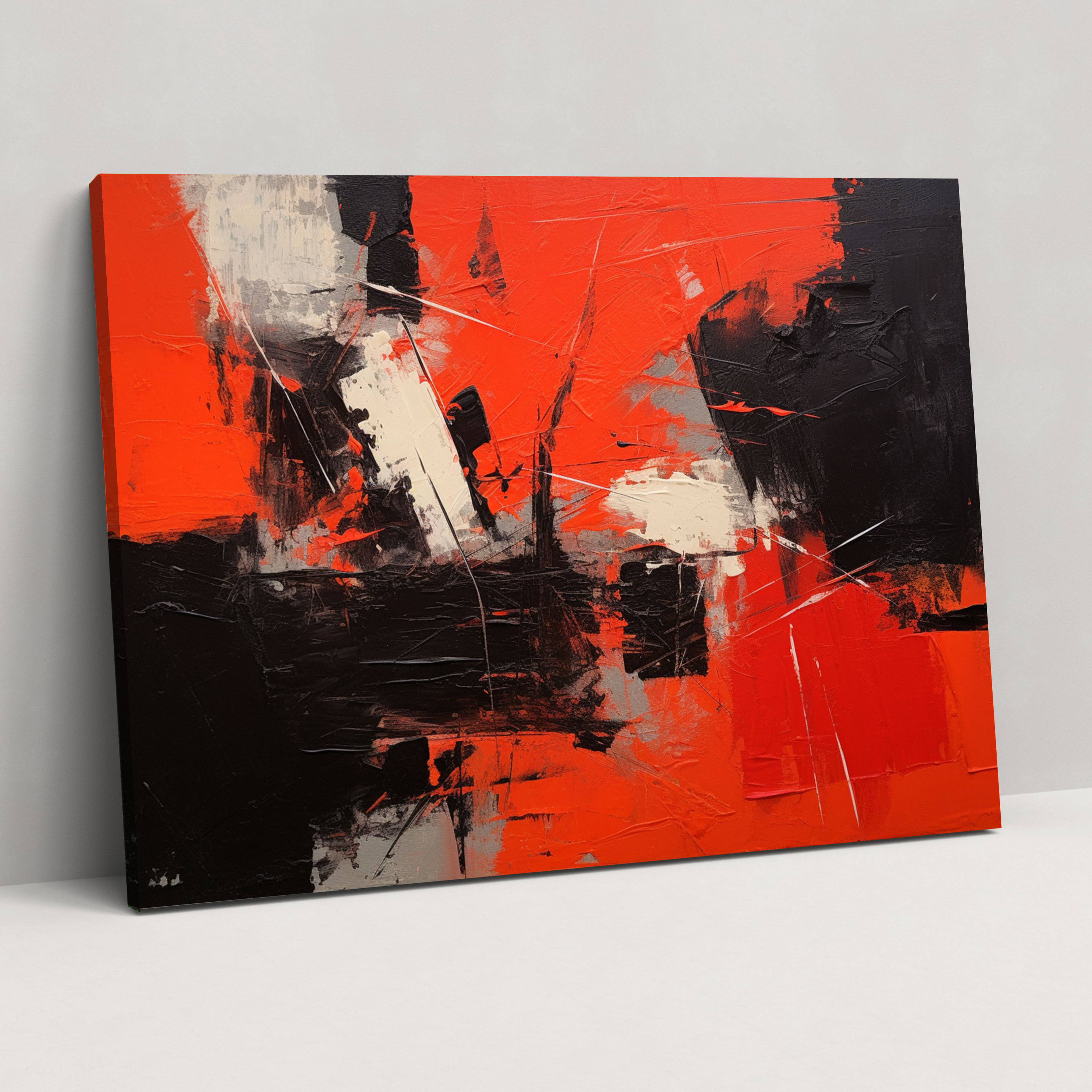 Blockchain Abstract Oil Painting - Blockchain, Bold Strokes, Oil Painting, Canvas Print