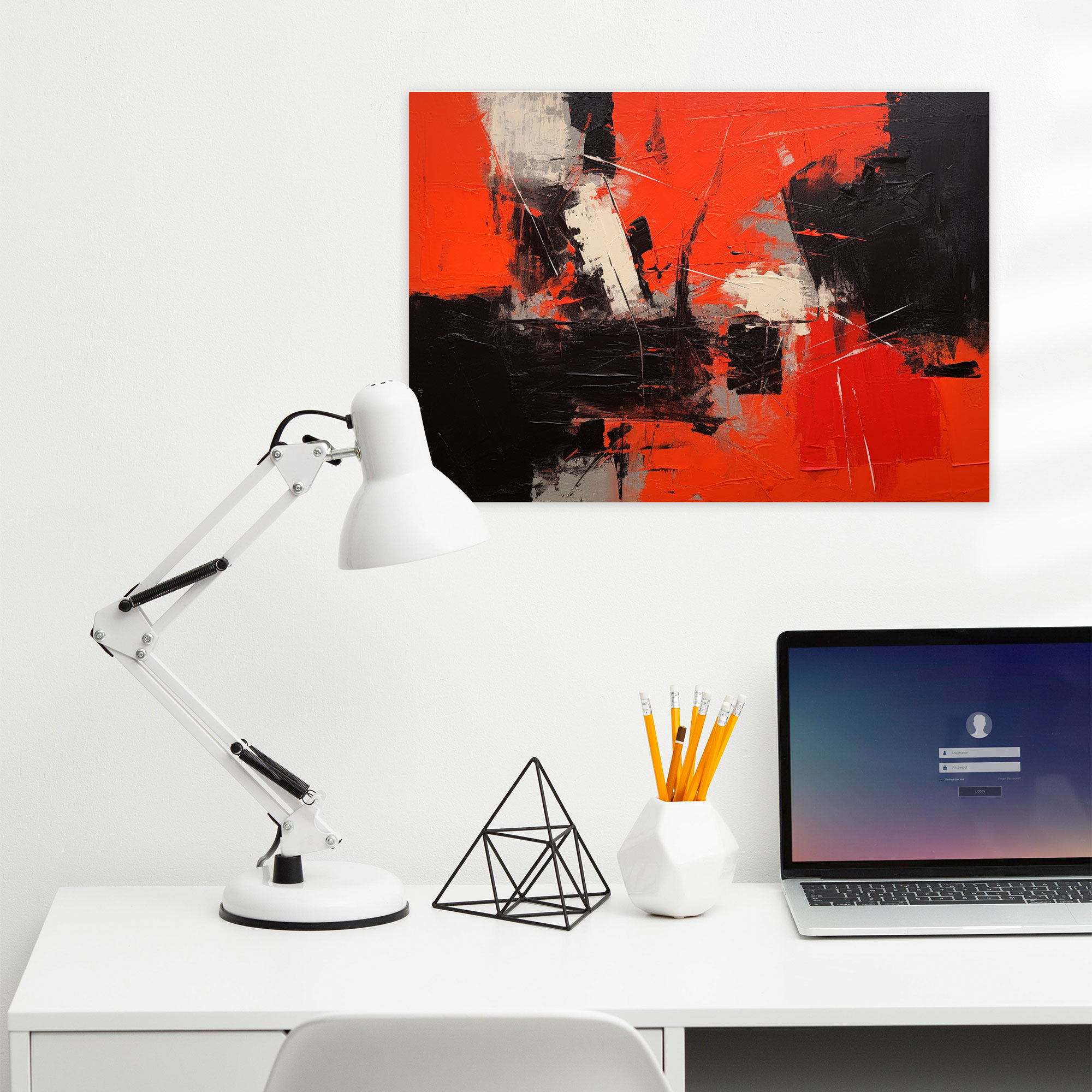 Blockchain Abstract Oil Painting - Blockchain, Bold Strokes, Oil Painting, Canvas Print