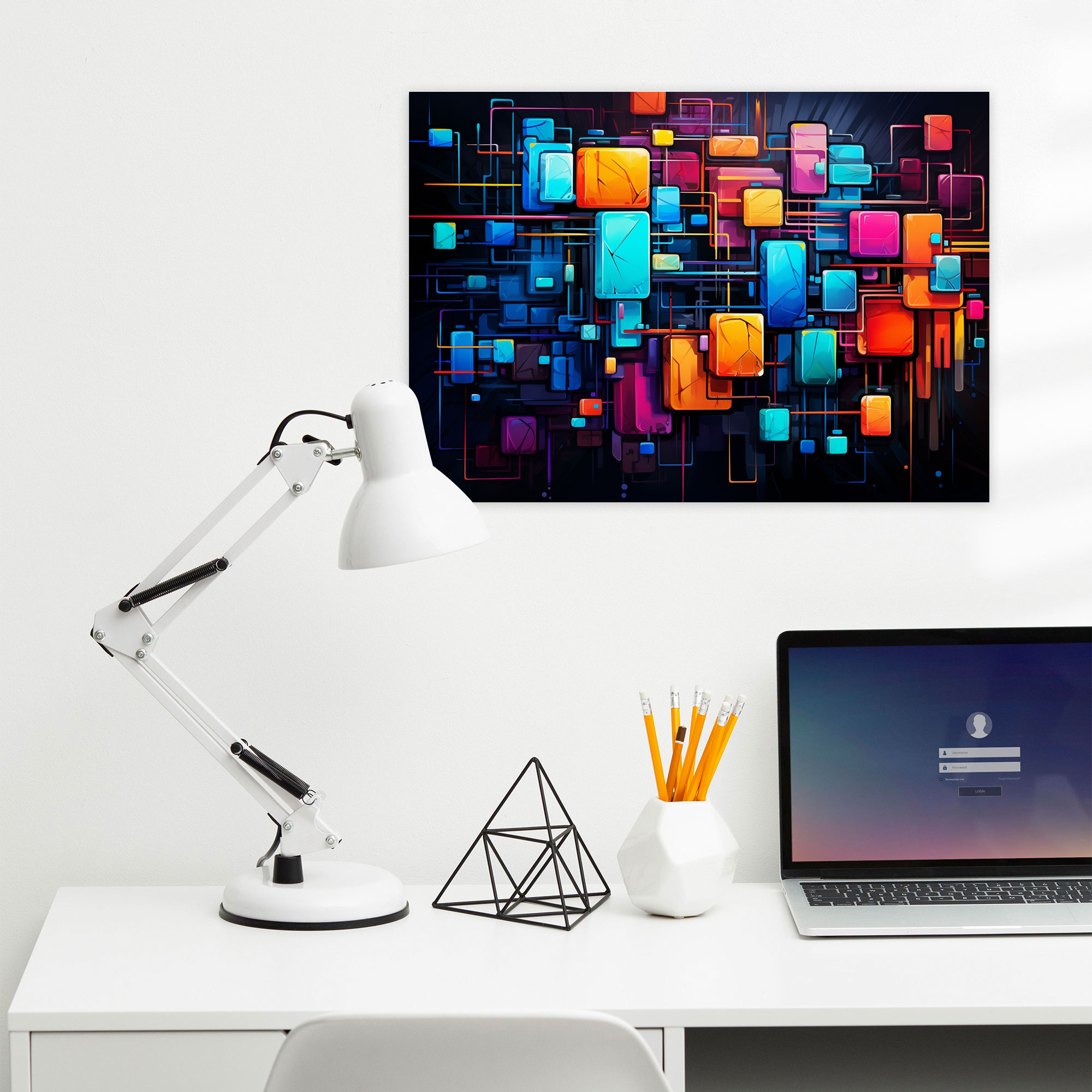 Blockchain Abstract Canvas Print - Blockchain, Blockchain Wall Art, Blockchain Wall Decoration, Blockchain Canvas Print