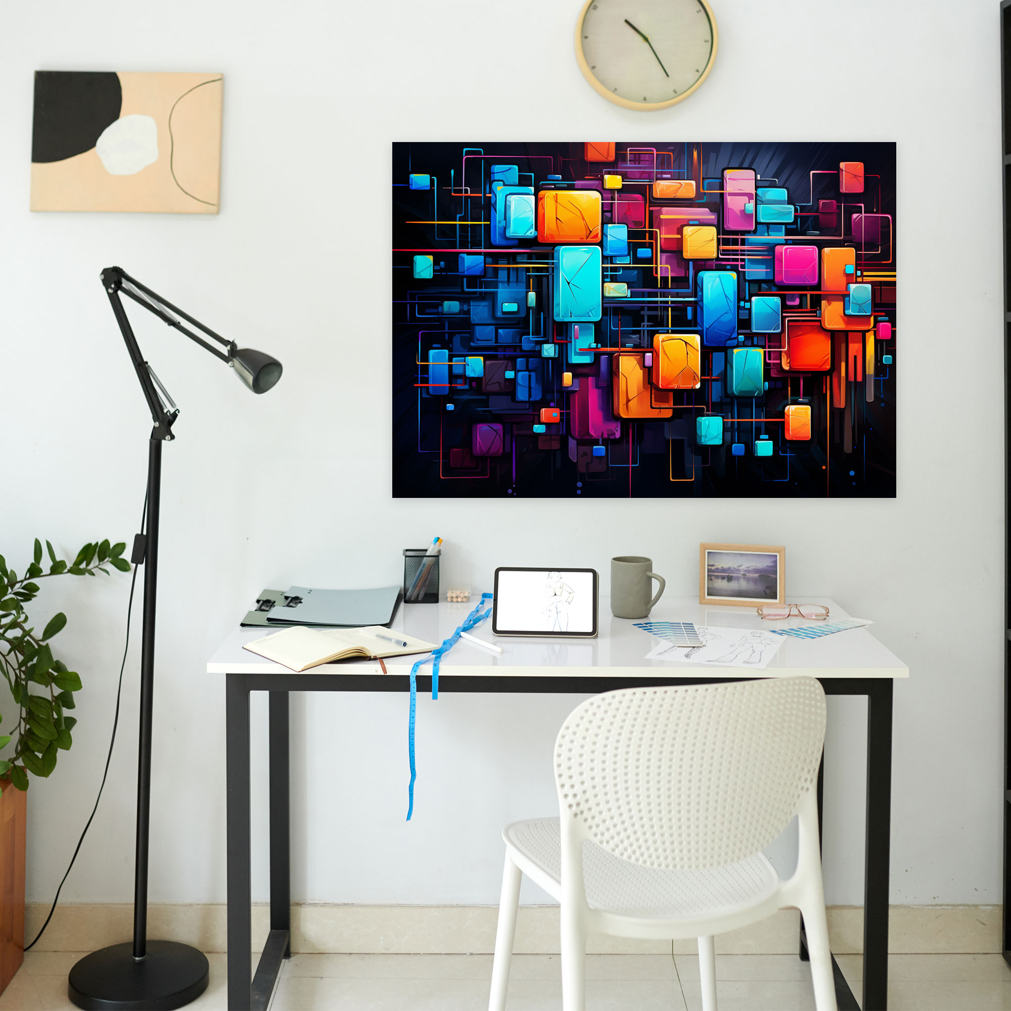 Blockchain Abstract Canvas Print - Blockchain, Blockchain Wall Art, Blockchain Wall Decoration, Blockchain Canvas Print