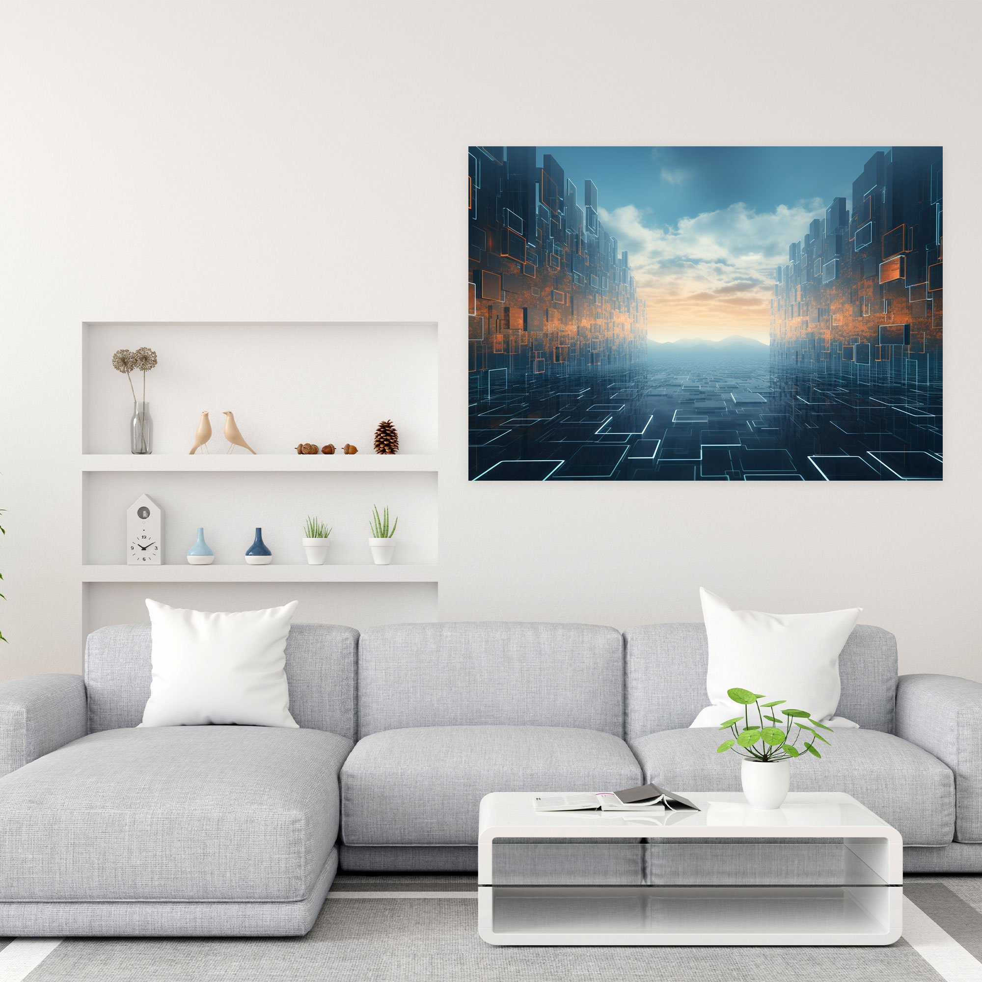 Blockchain Encrypted Data Canvas Print - Blockchain, Blockchain Wall Art, Canvas, Home Decoration
