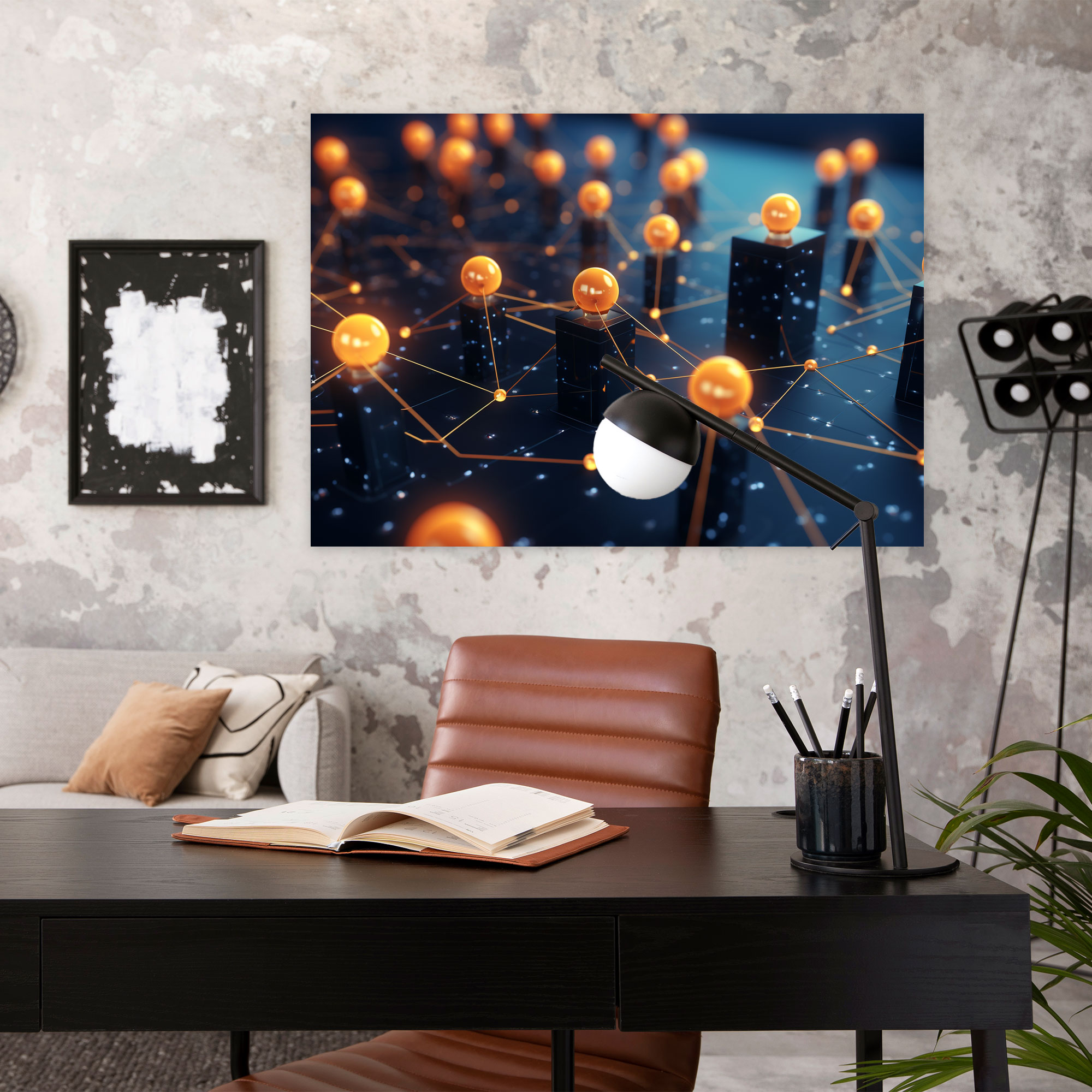 Blockchain Network 3D Canvas Print - Blockchain, Canvas Print, Canvas, Wall Decoration