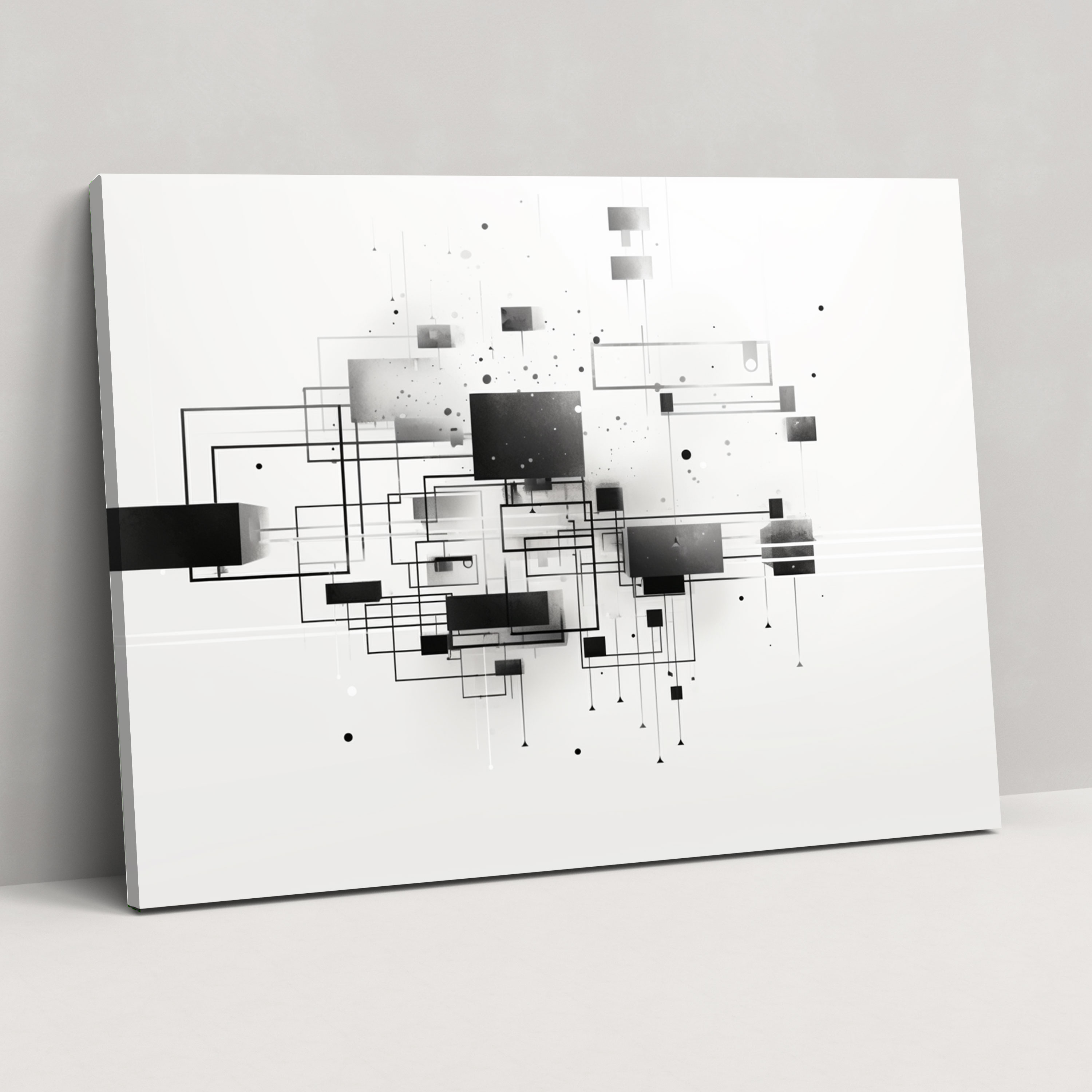 Blockchain Minimalist Wall Art - Blockchain, Wall Art, Canvas Print, Home Decoration
