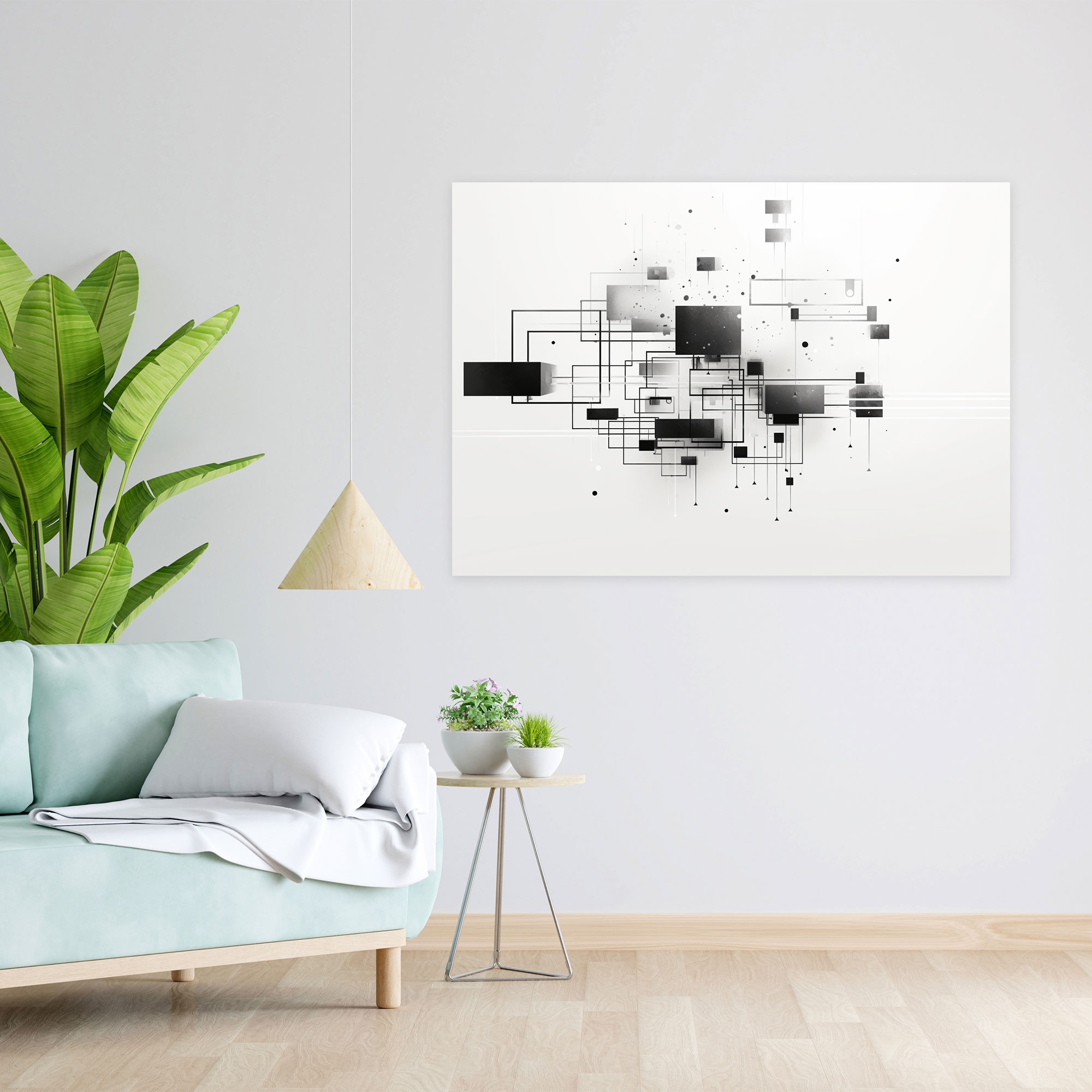 Blockchain Minimalist Wall Art - Blockchain, Wall Art, Canvas Print, Home Decoration