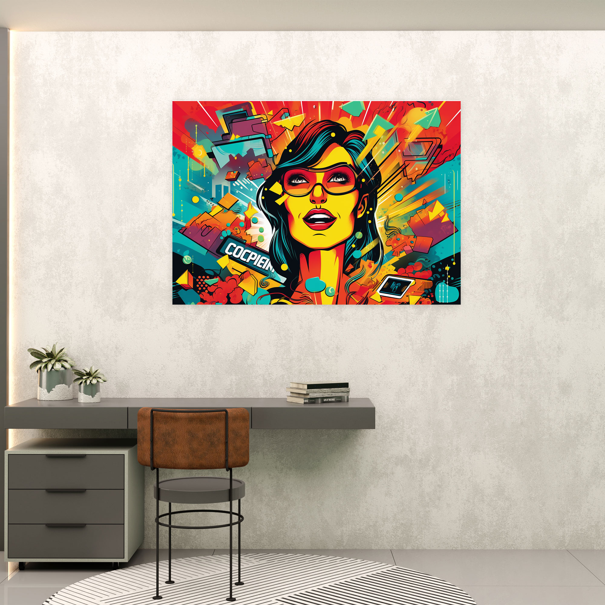 Pop Art Blockchain Wall Art - Blockchain, Wall Decoration, Canvas Print, Wall Art