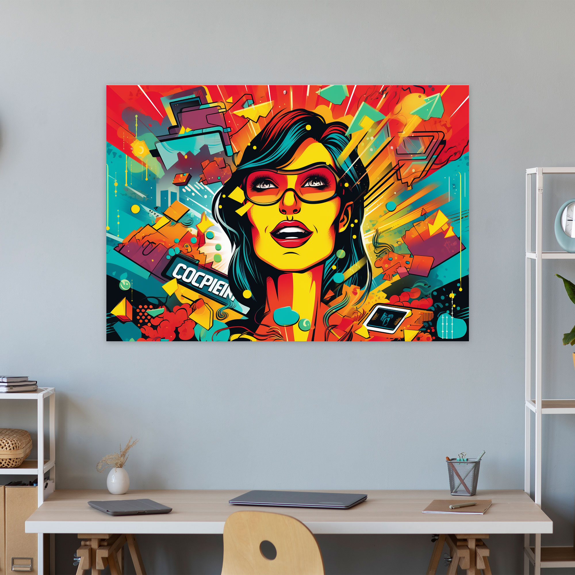 Pop Art Blockchain Wall Art - Blockchain, Wall Decoration, Canvas Print, Wall Art