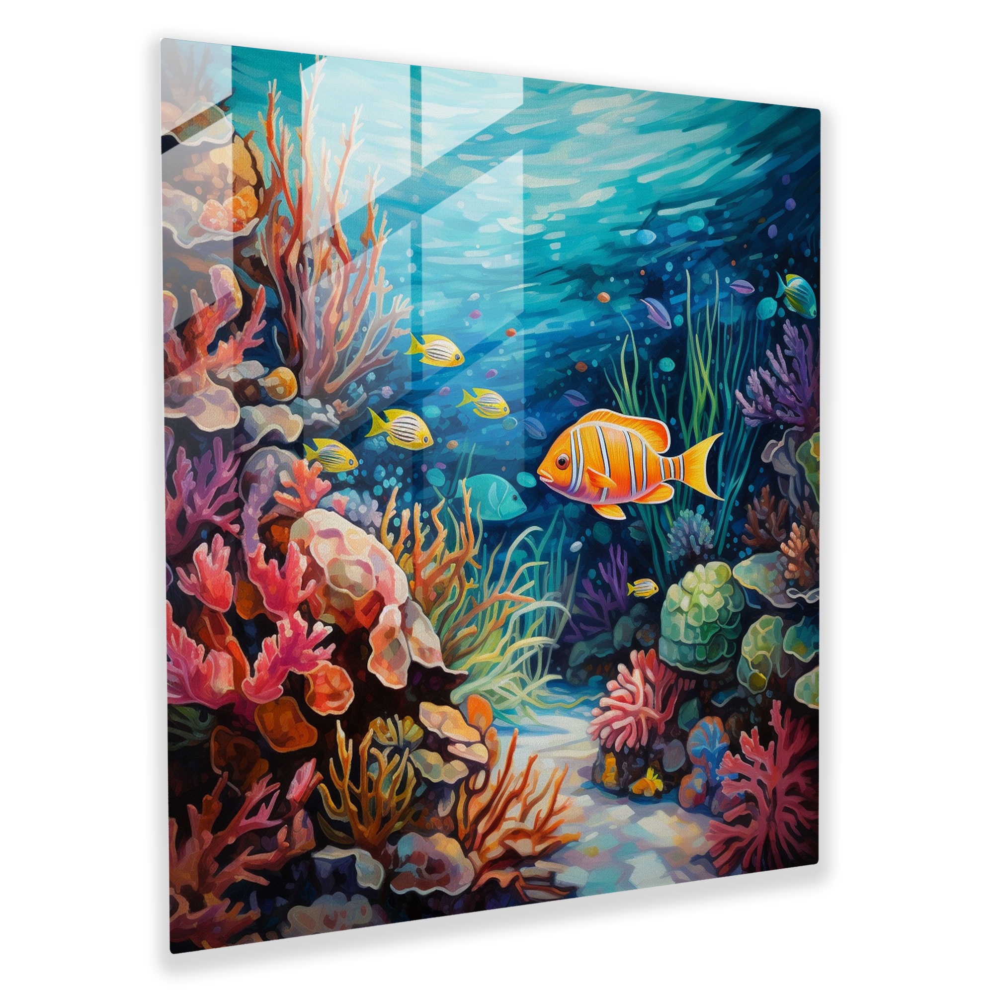 Tropical Fish Glass Print - Beach, Beach, Blue Waters, Wall Decoration
