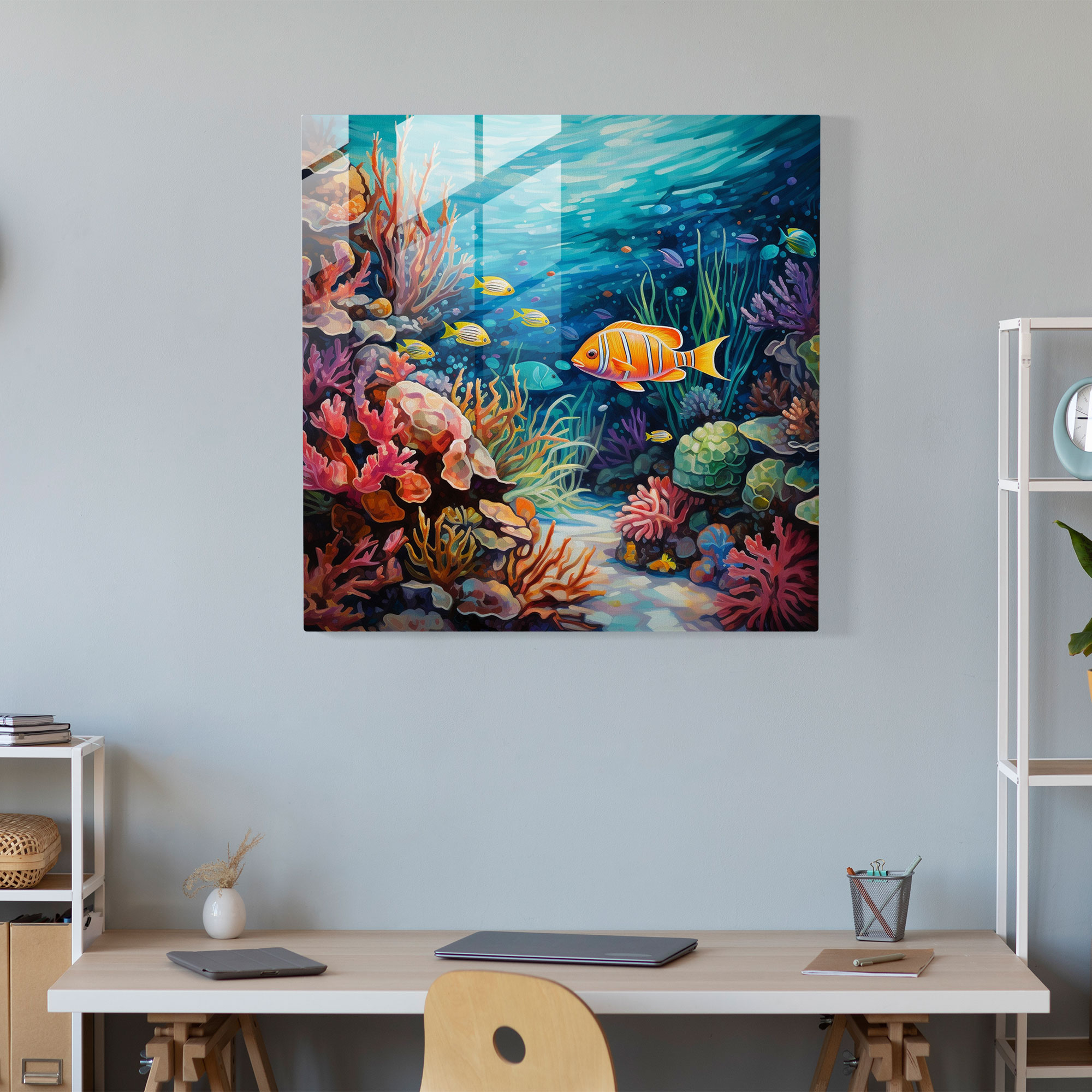 Tropical Fish Glass Print - Beach, Beach, Blue Waters, Wall Decoration