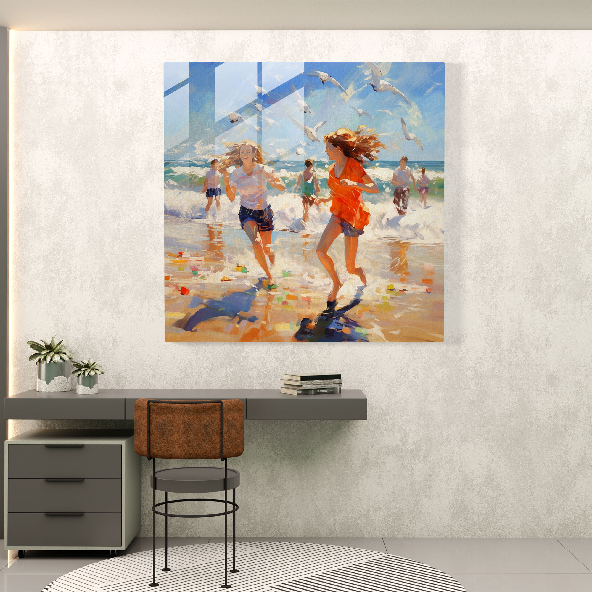 Beach Escape Glass Print - Beach, Glass Print, Home Decoration, Glass Wall Art