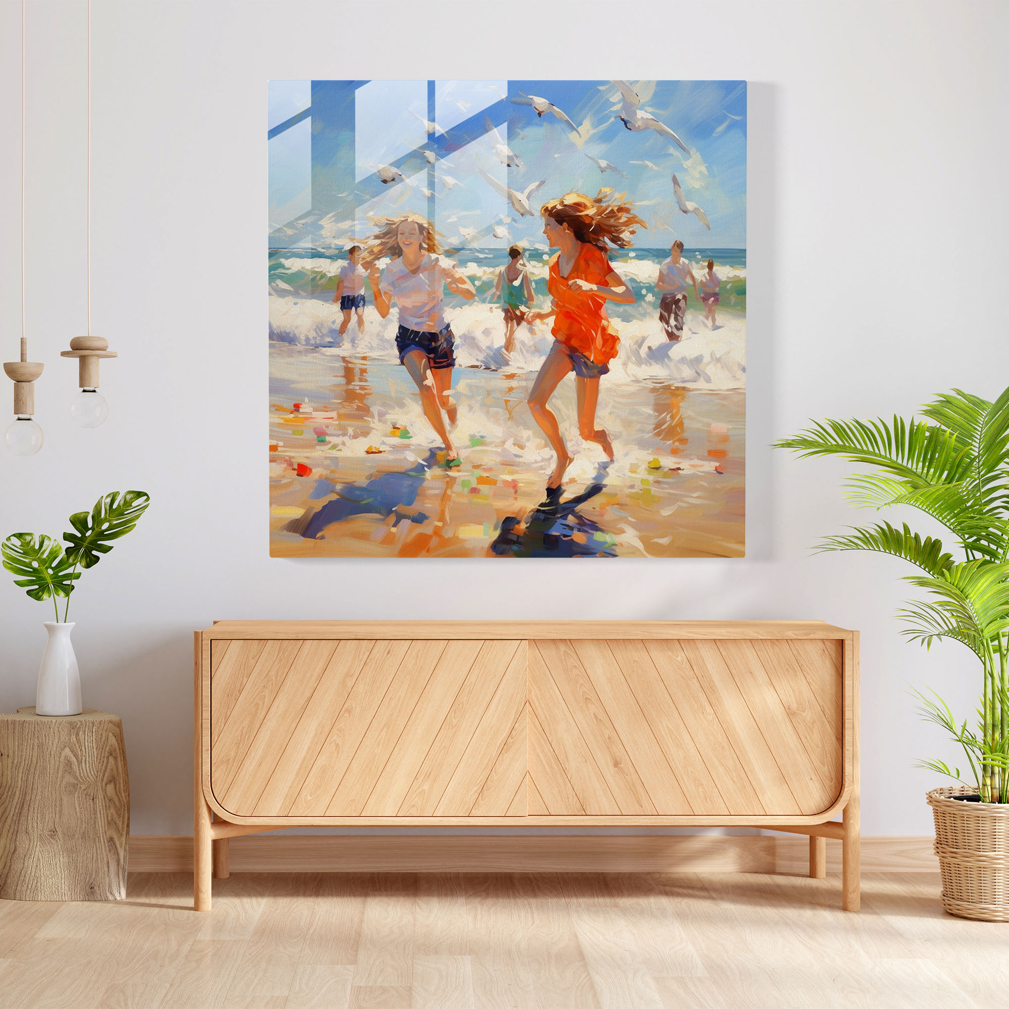 Beach Escape Glass Print - Beach, Glass Print, Home Decoration, Glass Wall Art