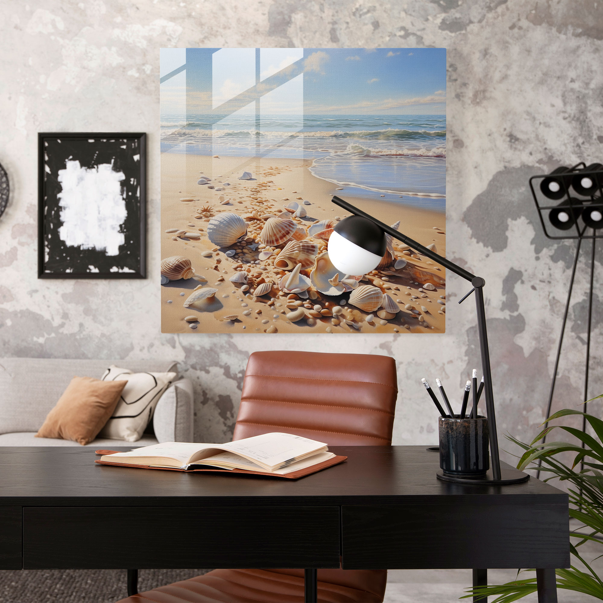 Seashell Treasures Glass Print - Beach, Nostalgia, Glass Print, Seashells