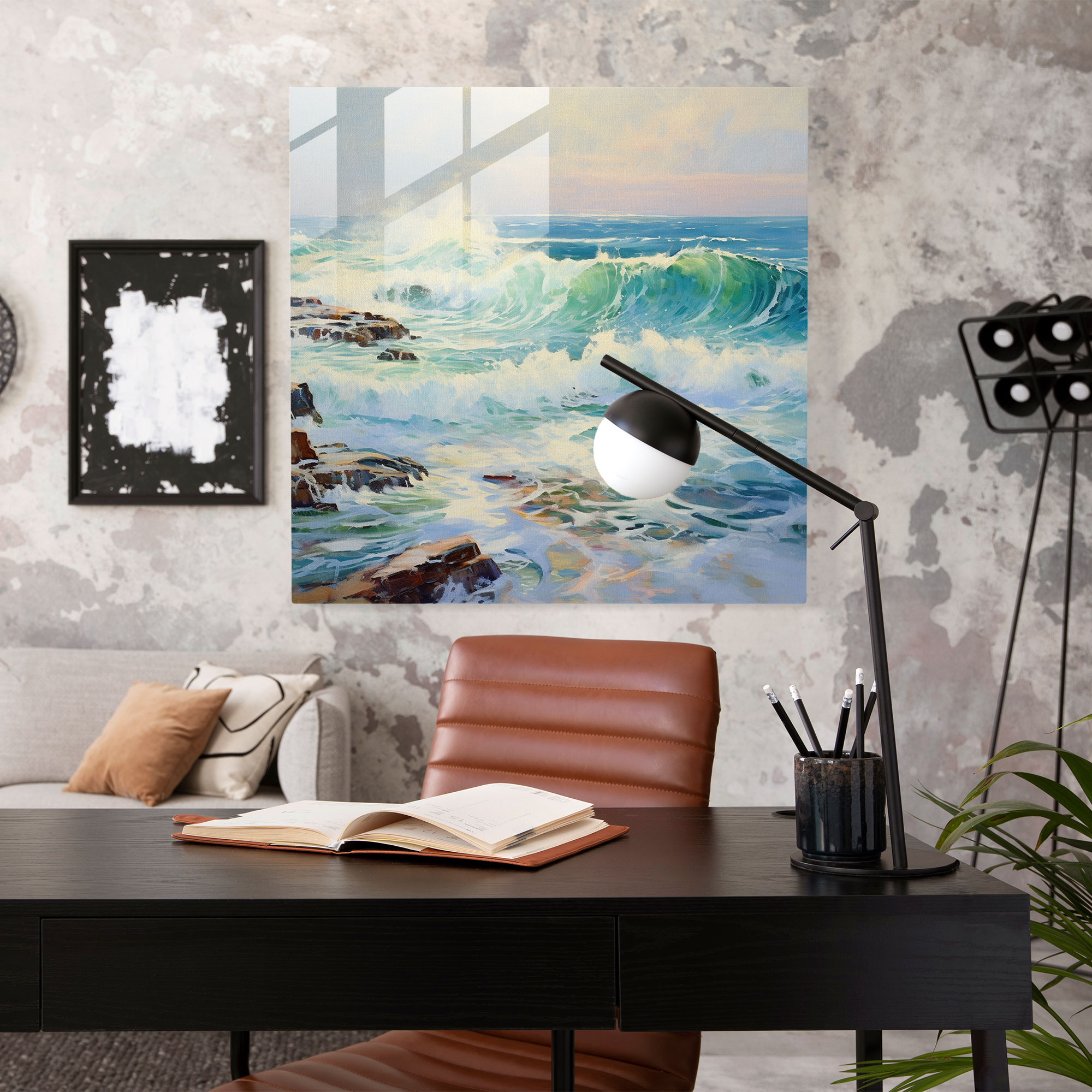 Ocean Serenade Glass Print - Beach, Glass Wall Art, Beach, Natural Beauty