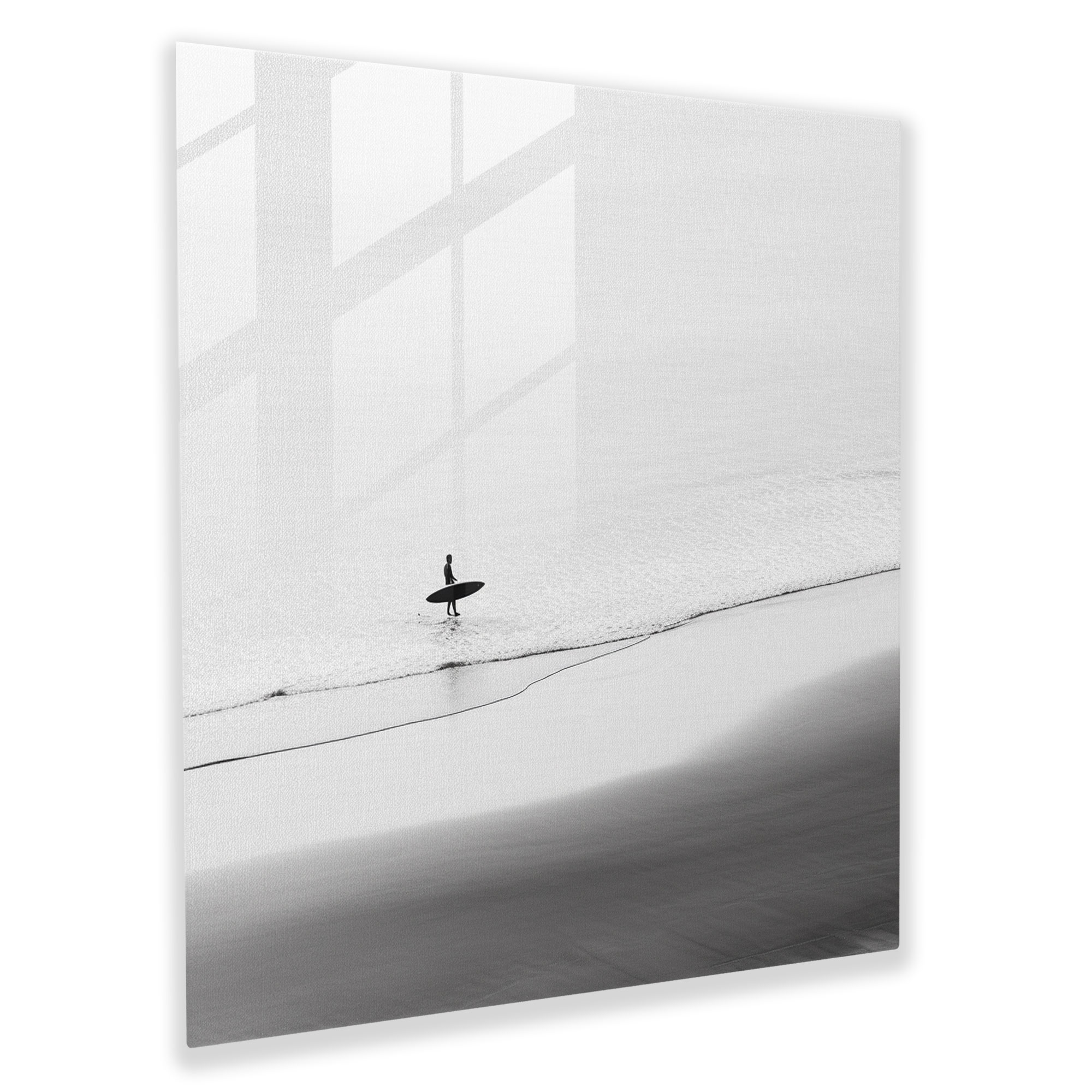 Surfer's Dream Glass Print - Beach, Wall Decoration, Freedom, Beach