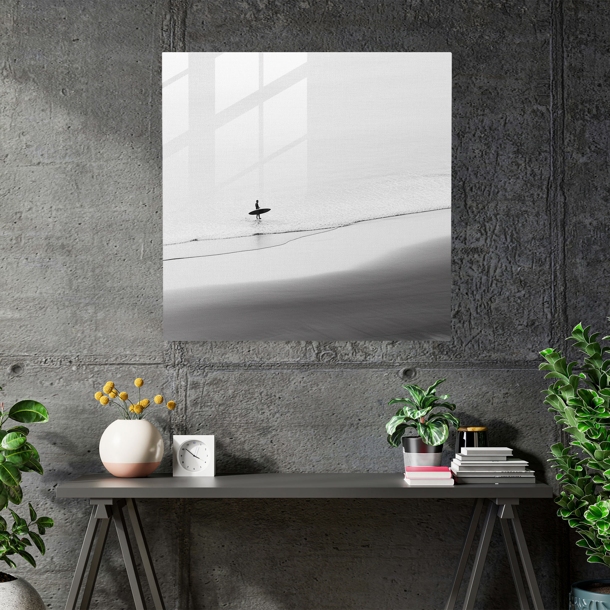 Surfer's Dream Glass Print - Beach, Wall Decoration, Freedom, Beach