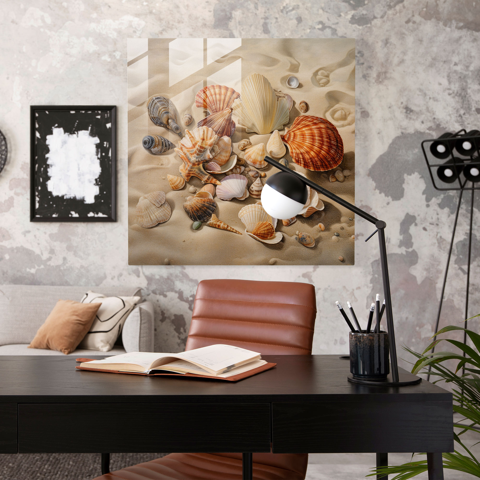 Seashell Collection Glass Print - Beach, Wall Decoration, Beach, Natural Beauty