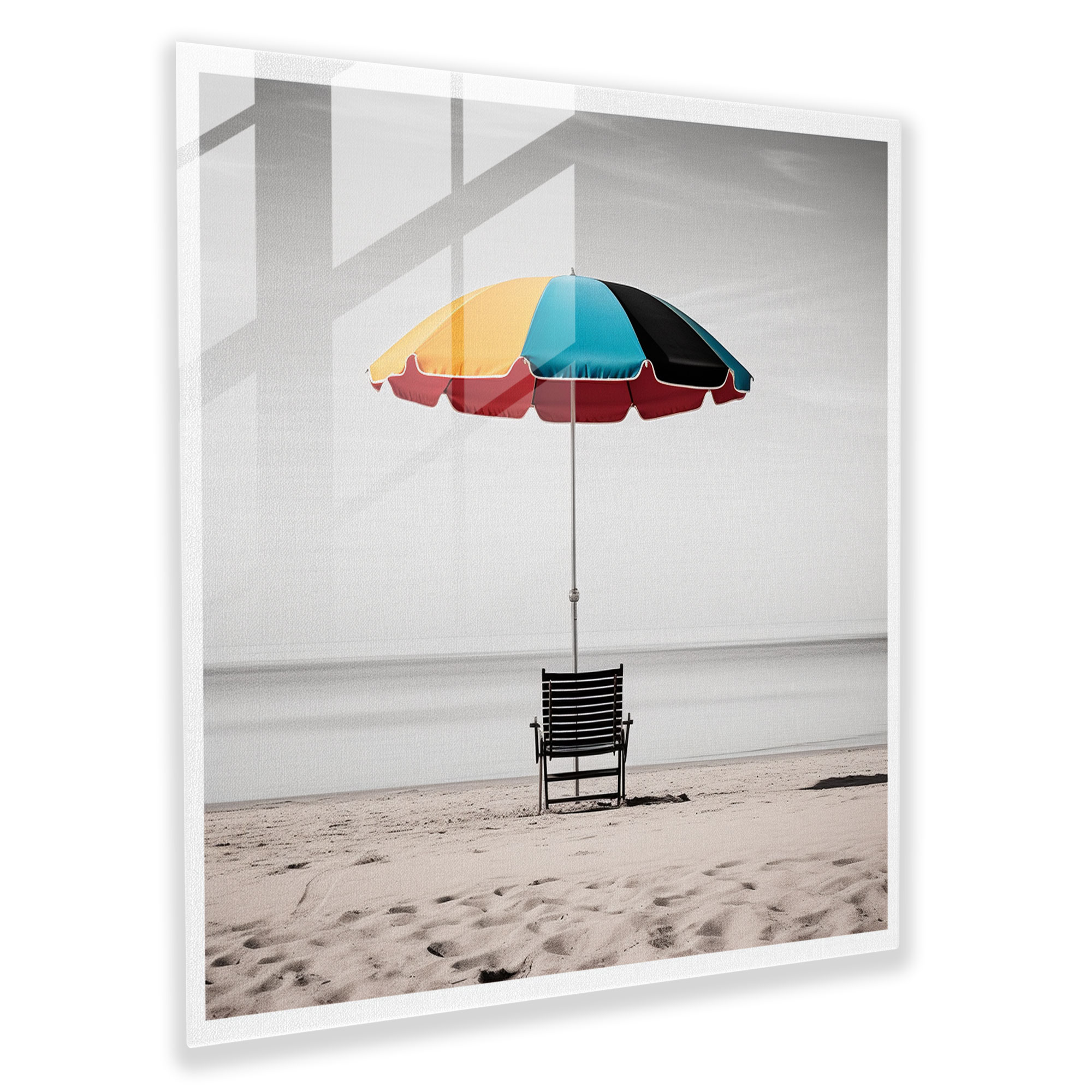 Deserted Beach Glass Print - Beach, Beach, Glass Print, Deserted Beach