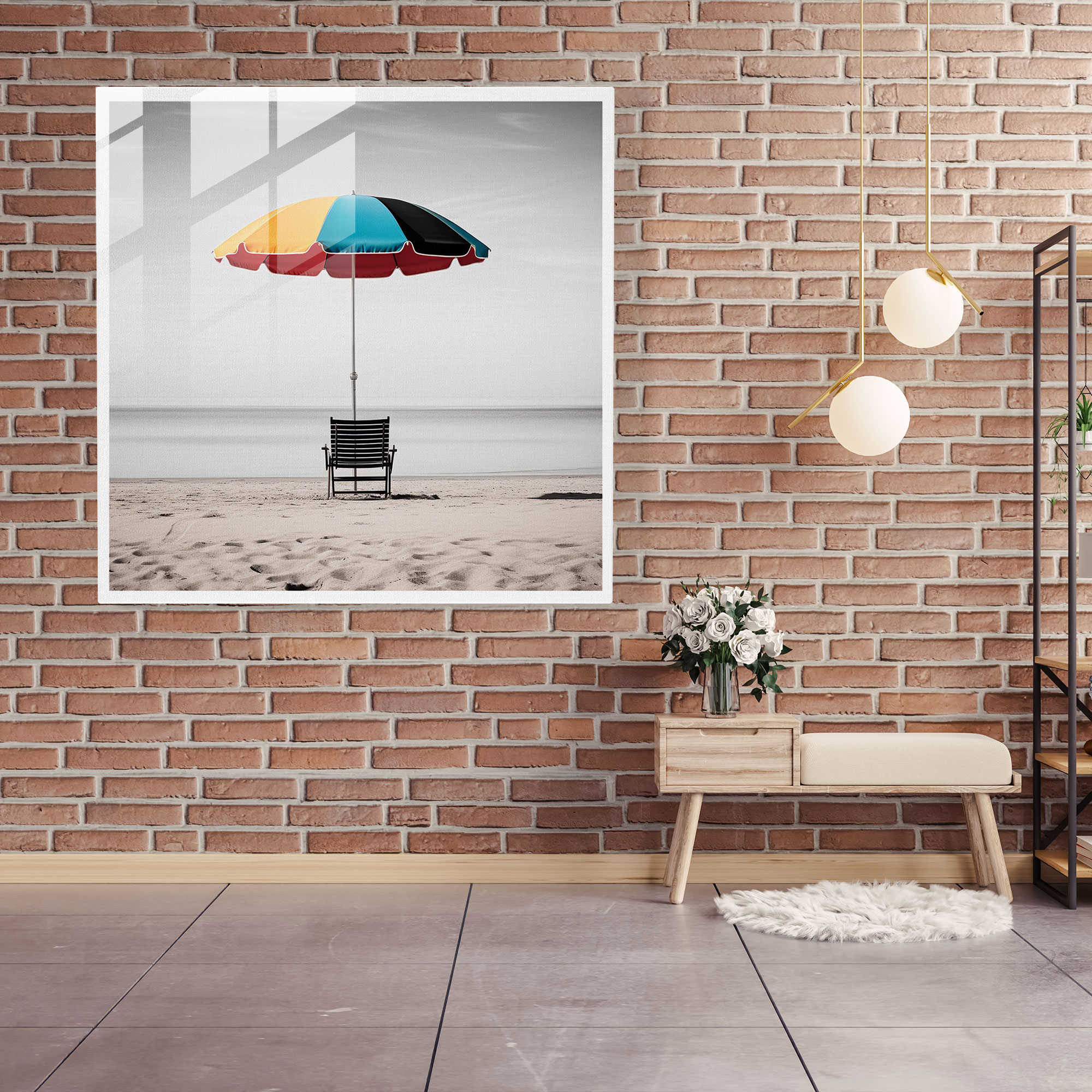 Deserted Beach Glass Print - Beach, Beach, Glass Print, Deserted Beach