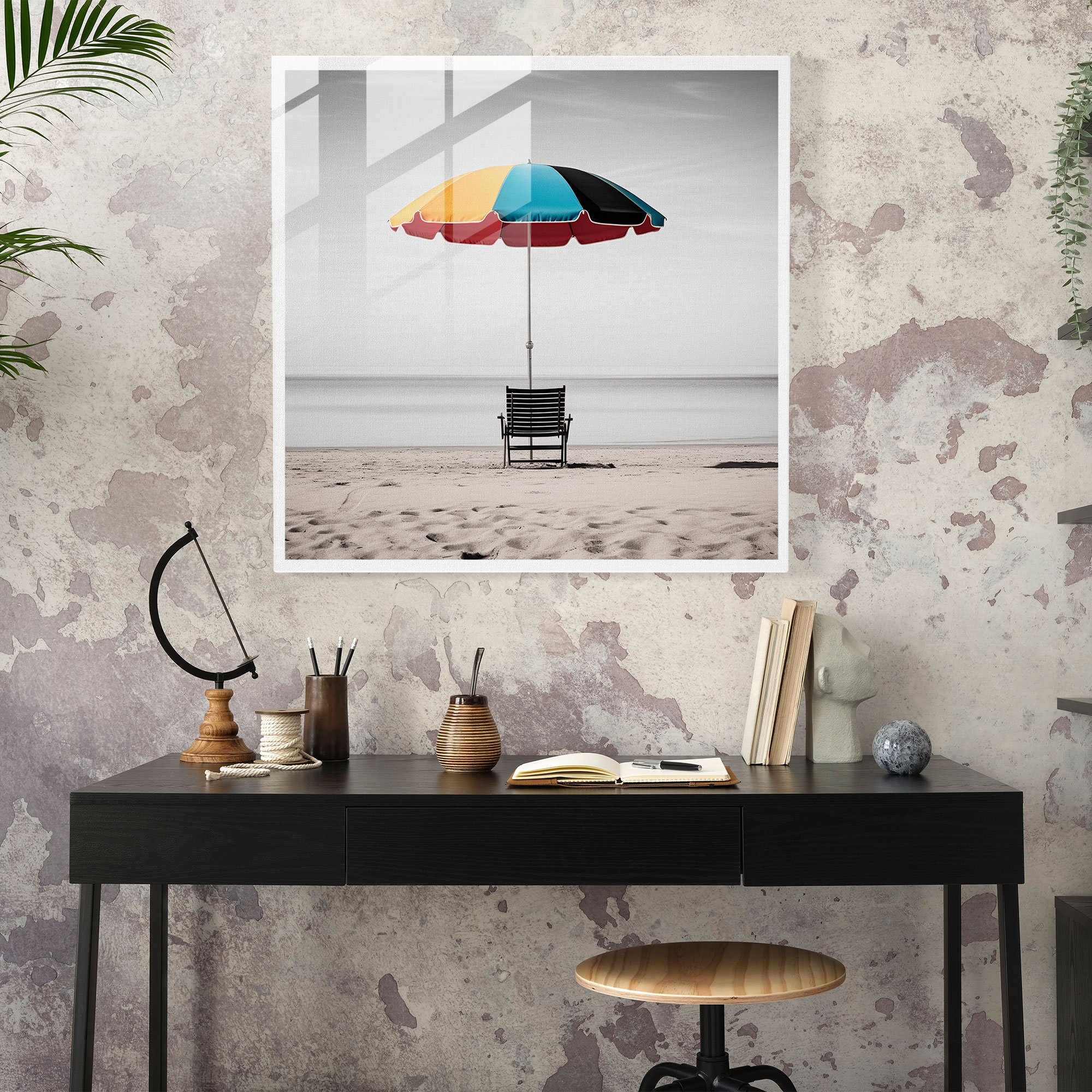 Deserted Beach Glass Print - Beach, Beach, Glass Print, Deserted Beach
