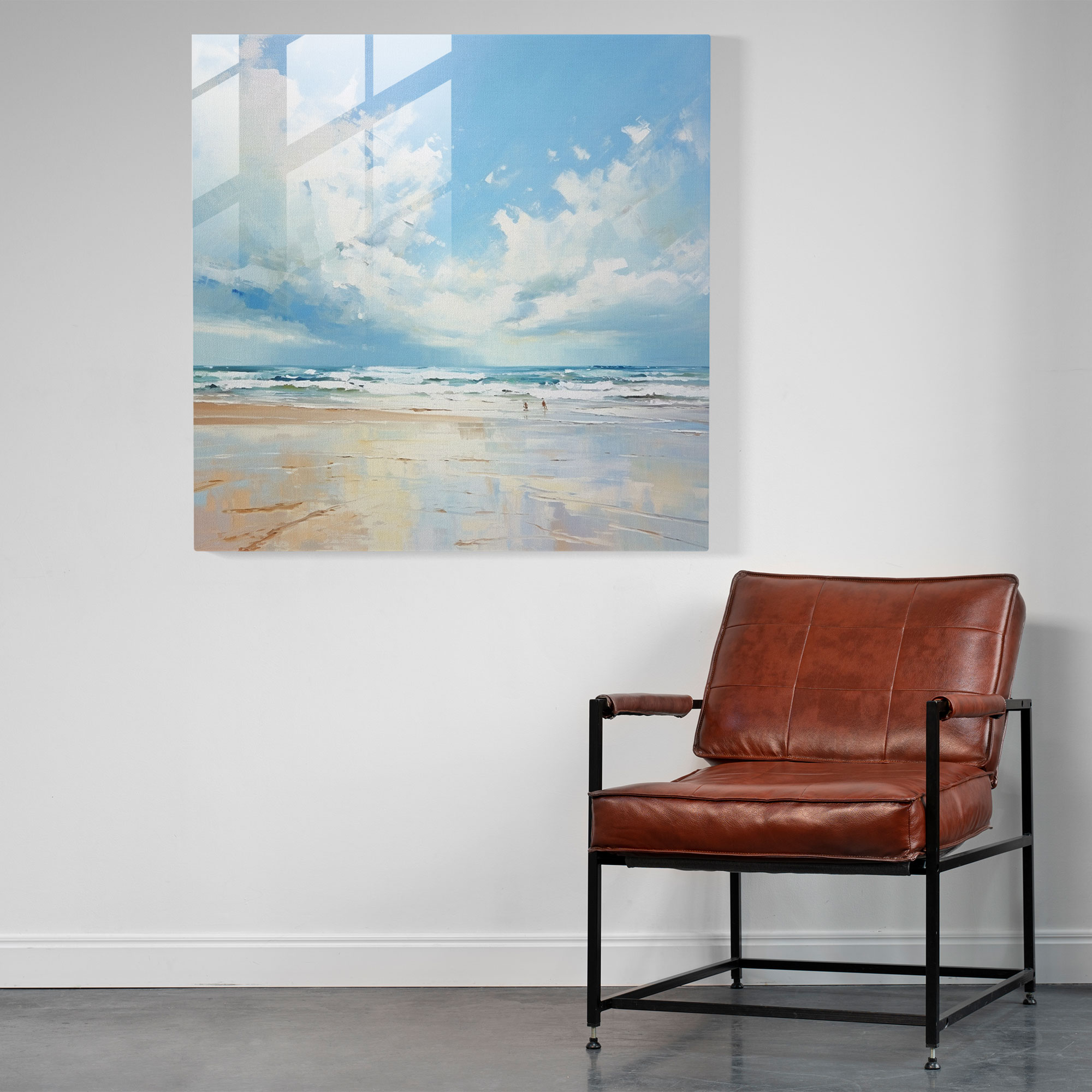 Serene Seascapes Glass Print - Beach, Home Decoration, Glass Art, Serene Beach