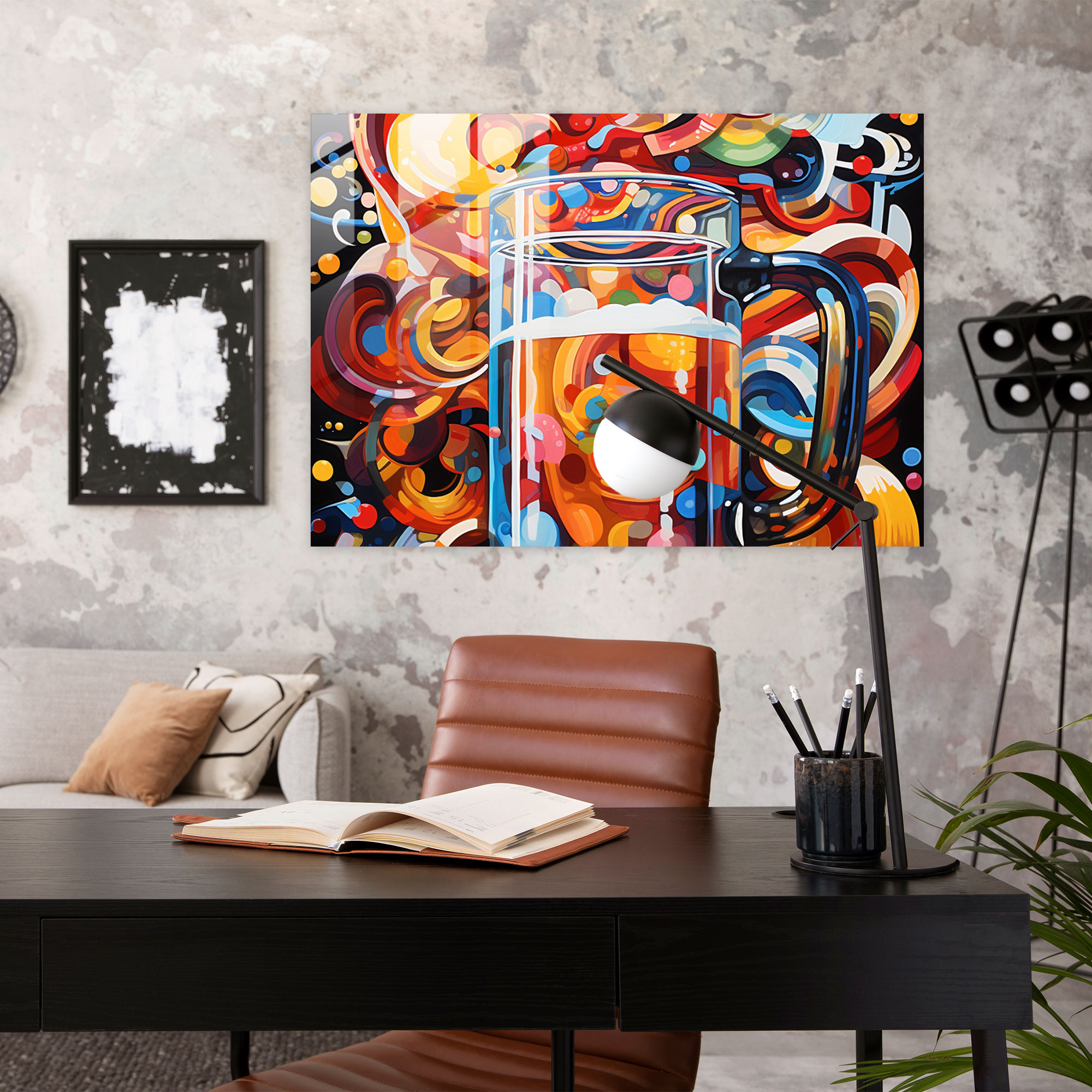 Beer Glass Print - Beer, Glass Print, Wall Decoration, Patterns