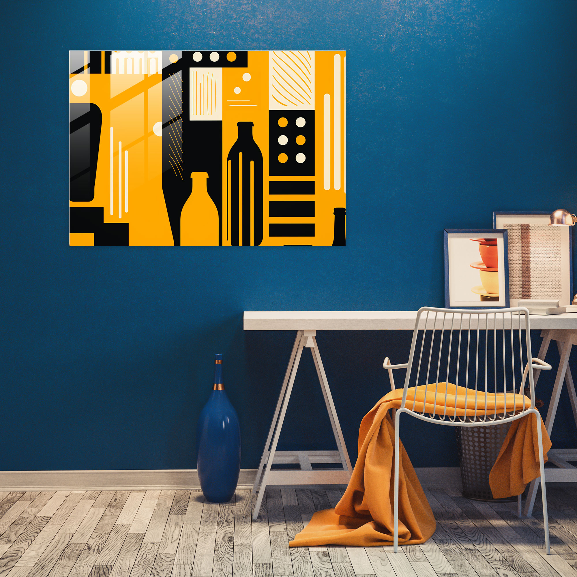 Beer Wall Decoration - Beer, Beer Wall Decoration, Glass Art, Geometric Beer Pattern