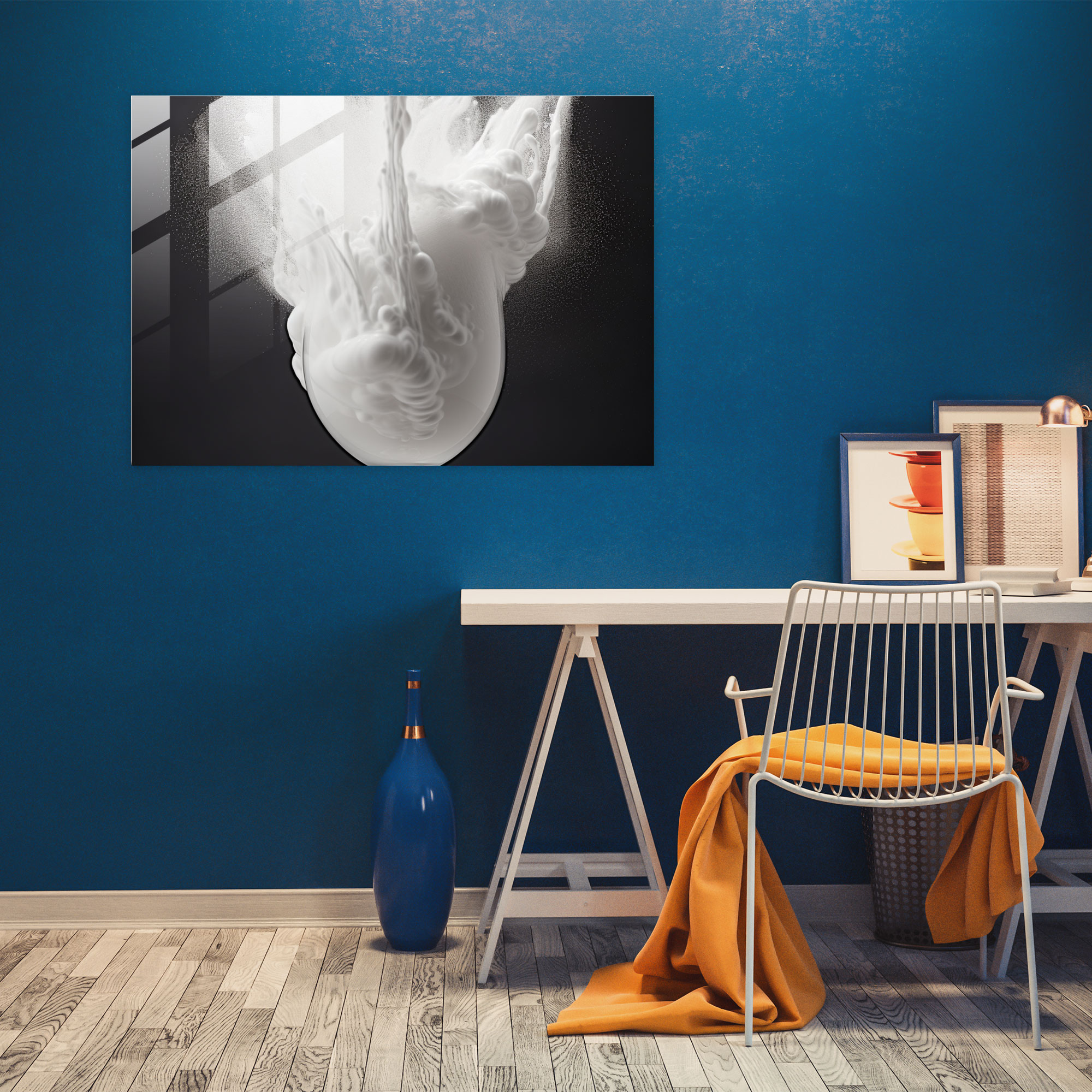 Beer Glass Print: Frothy Elegance - Beer, Beer Glass Print, Modern Art, Glass Wall Art