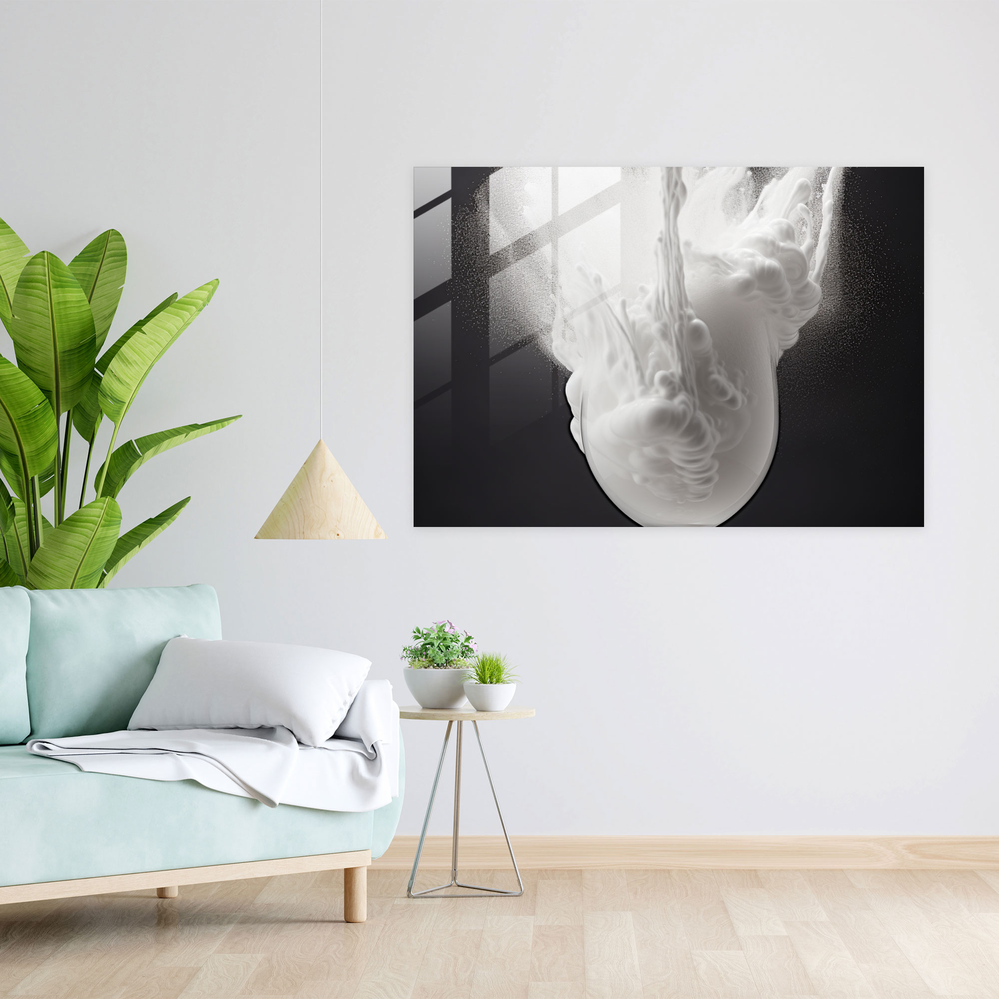 Beer Glass Print: Frothy Elegance - Beer, Beer Glass Print, Modern Art, Glass Wall Art