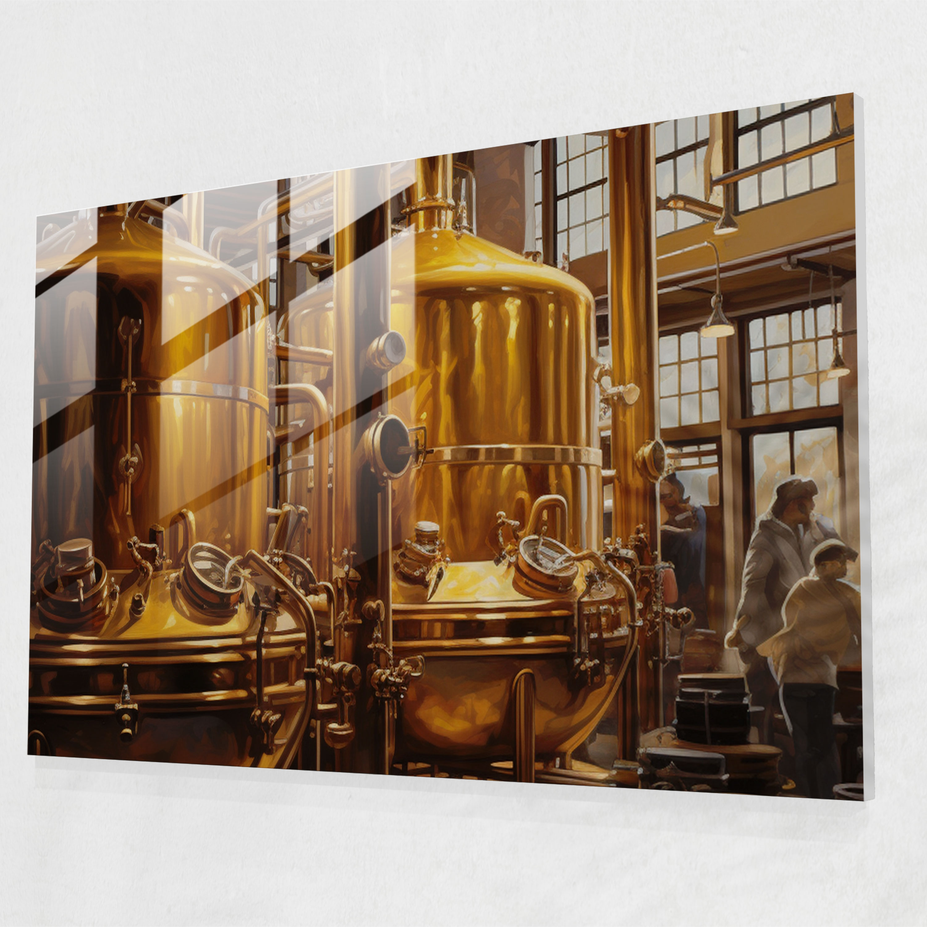 Beer Glass Art: Brewery Masterpiece - Beer, Beer Glass Art, Modern Art, Realistic Oil Painting