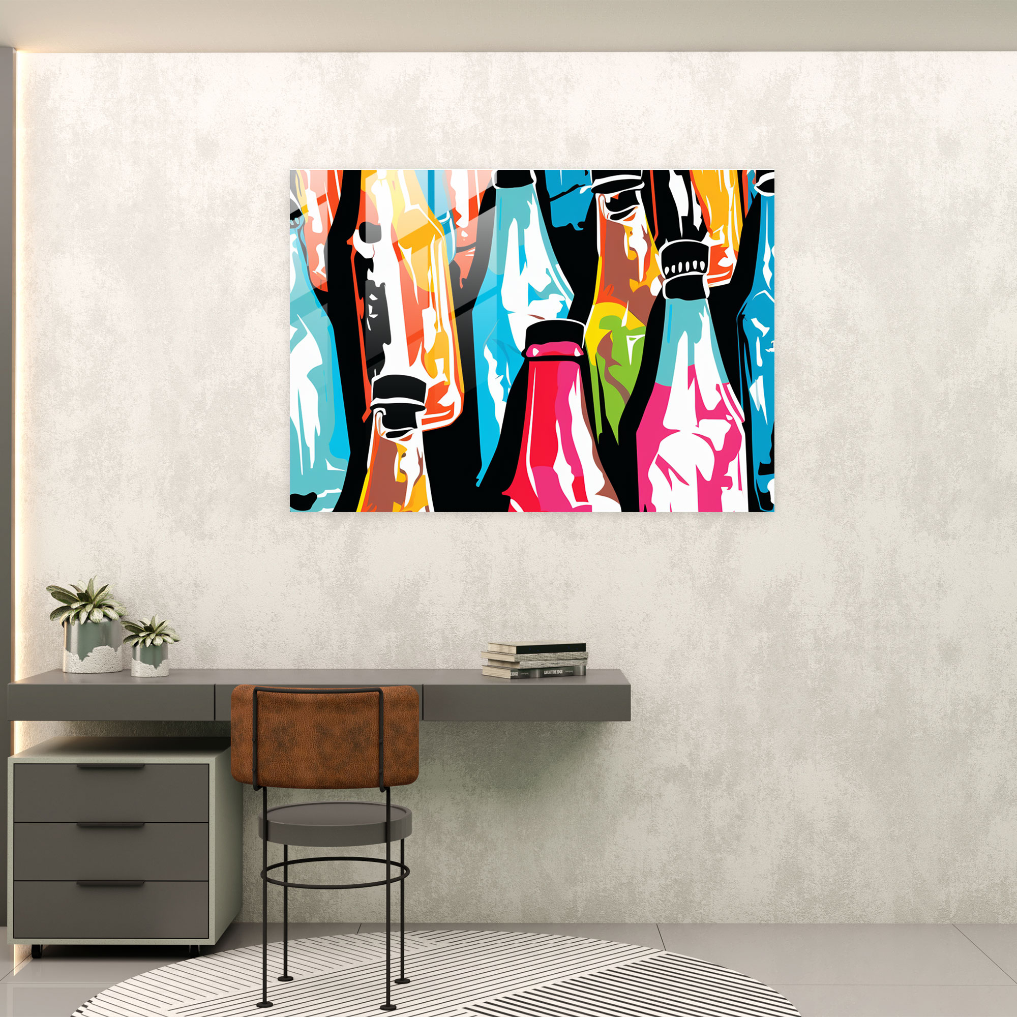 Beer Glass Print - Beer, Wall Decoration, Modern Art, Home Decoration