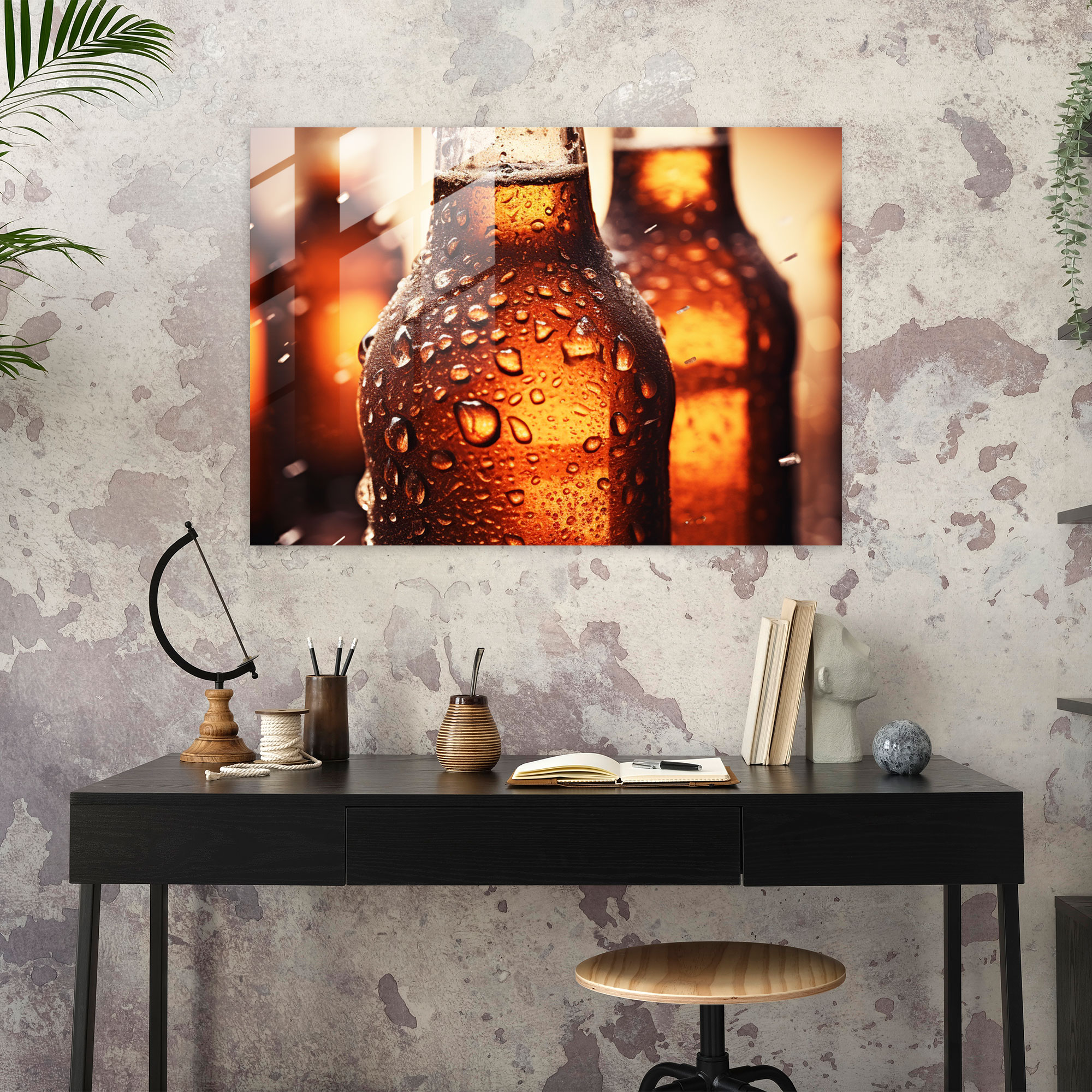 Beer Glass Art - Beer, Realistic Photography, Home Decoration, Beer Bottles