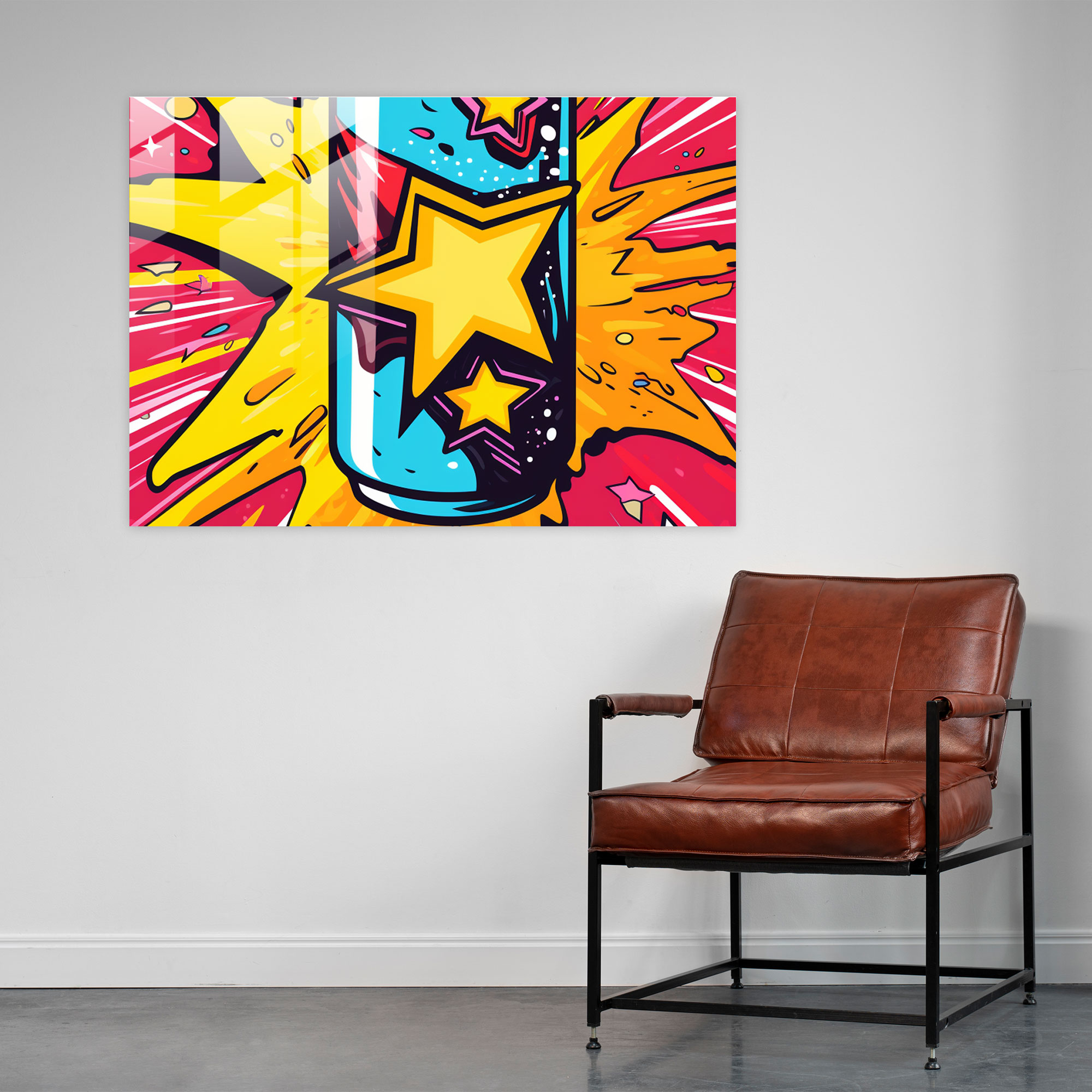 Pop Art Beer Glass Print - Beer, Glass Art, Glass Wall Art, Modern Art
