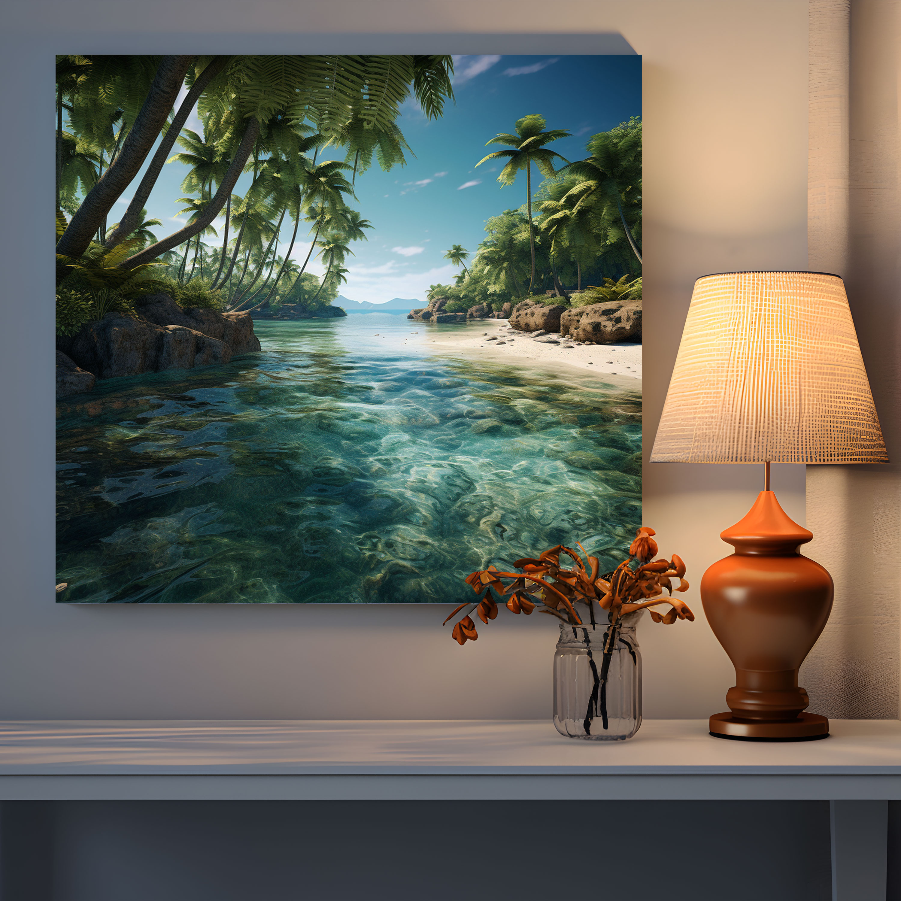 Tropical Beach Canvas Print - Paradise Wall Art - Beach, Beach, Canvas Print, Wall Art