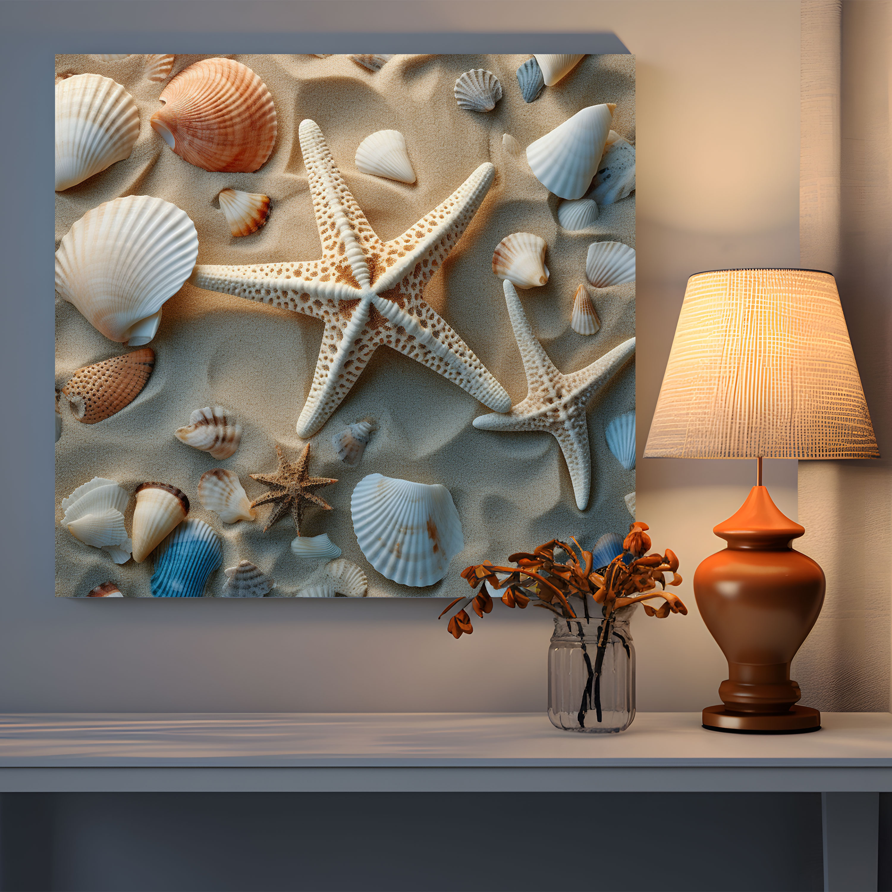 Seashell Photography Wall Art - Beach, Sandy Beach, Seashells, Seashell Photography Wall Art