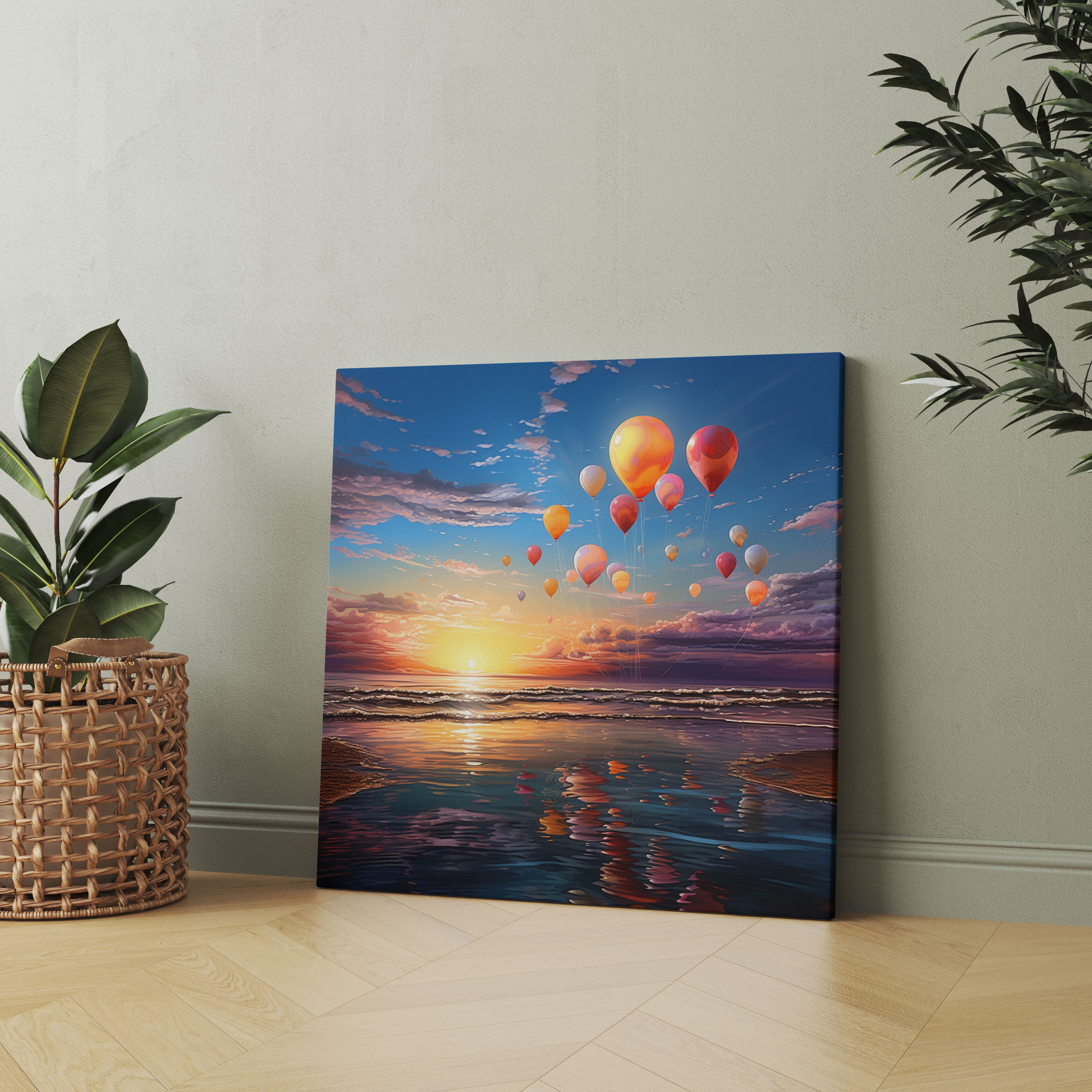 Whimsical Beach Canvas Print - Beach, Wall Art, Whimsical Beach Canvas Print, Canvas
